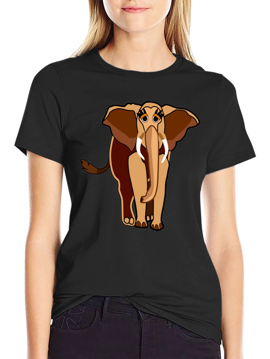 Elephant Graphic Tee - Unique Cartoon Design
