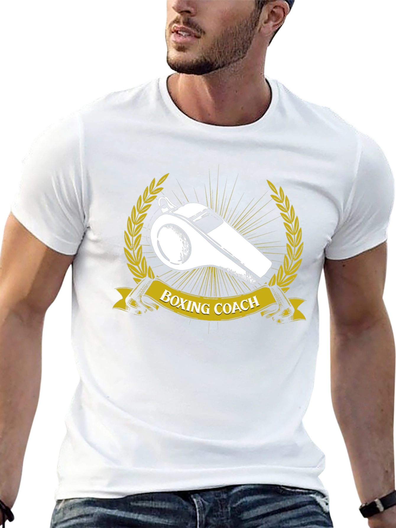 Boxing Coach Graphic Tee - Referee Whistle Design