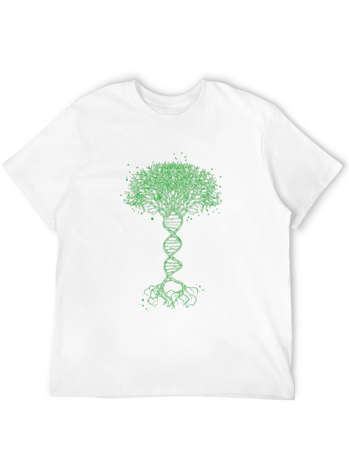 DNA Tree Graphic Tee - Black Cotton T-Shirt