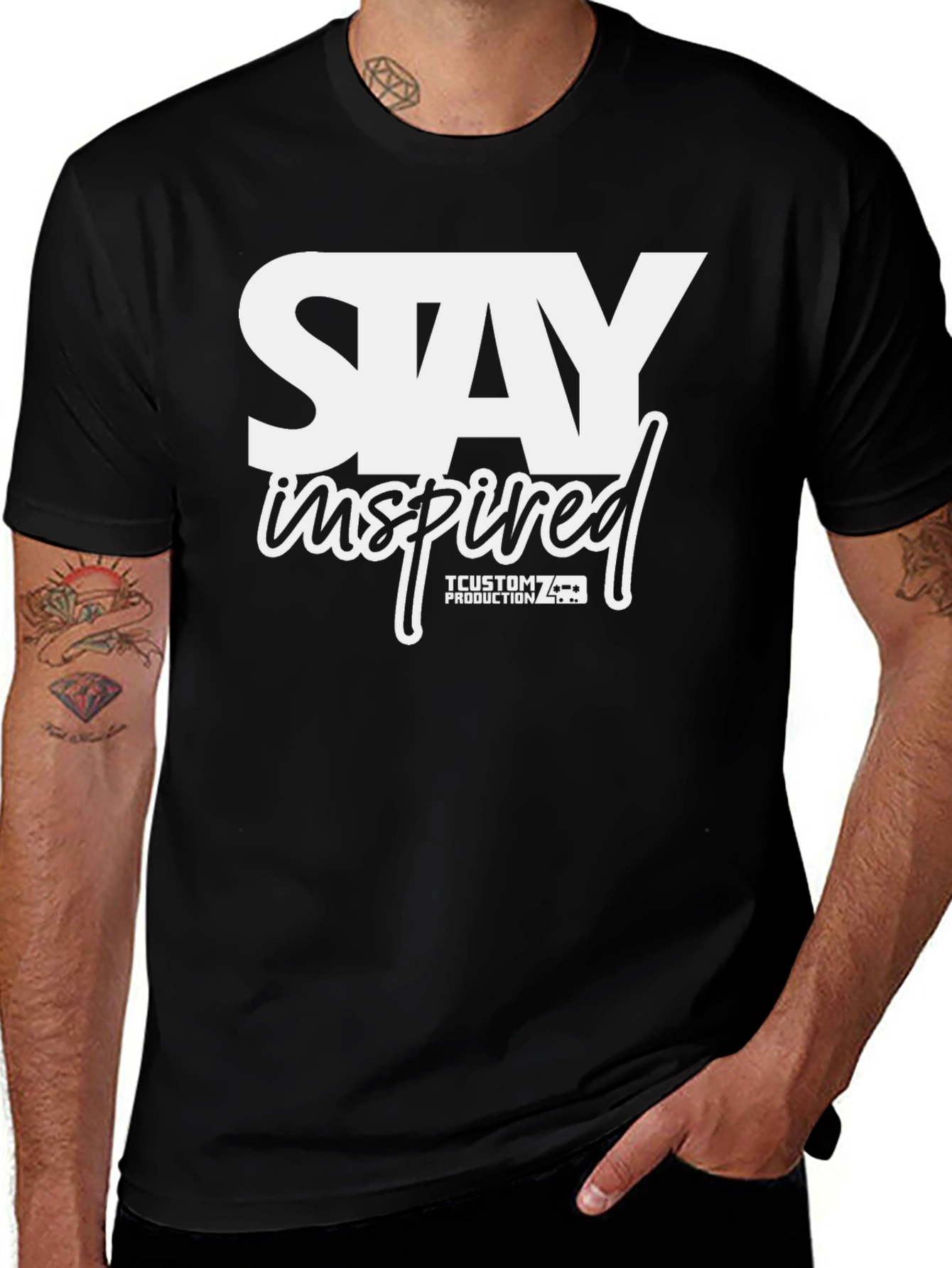 Stay Inspired Graphic Tee - Black