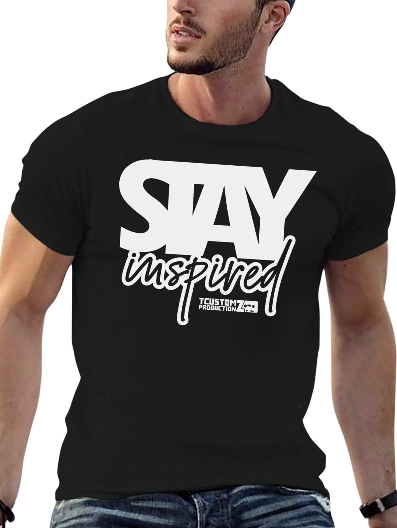 Stay Inspired Graphic Tee - Black