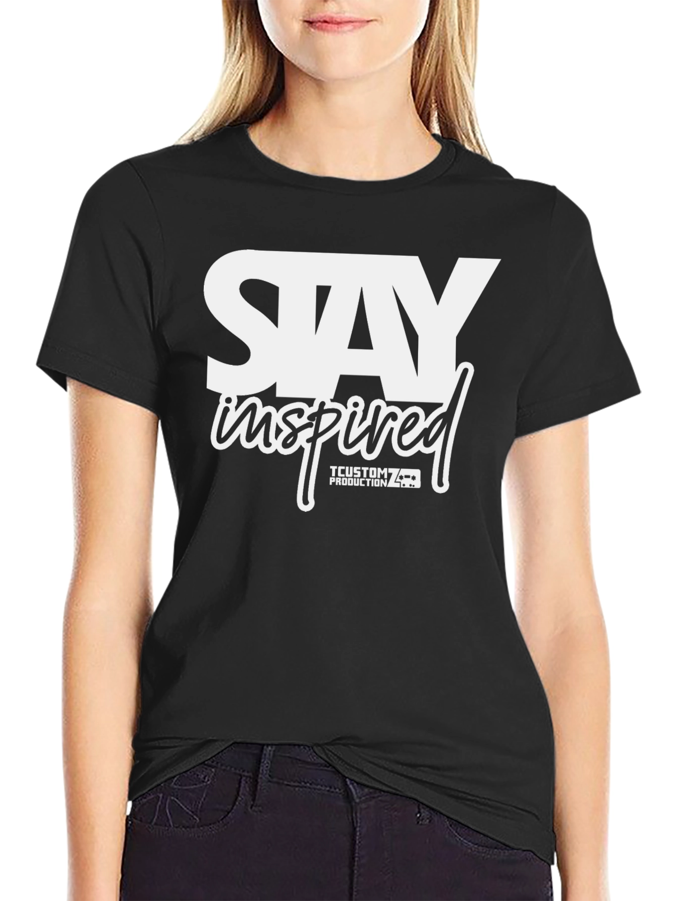 Stay Inspired Graphic Tee - Black