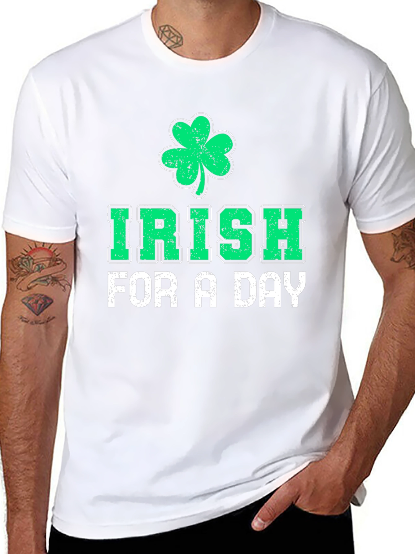 Irish For A Day Shamrock Graphic T-Shirt