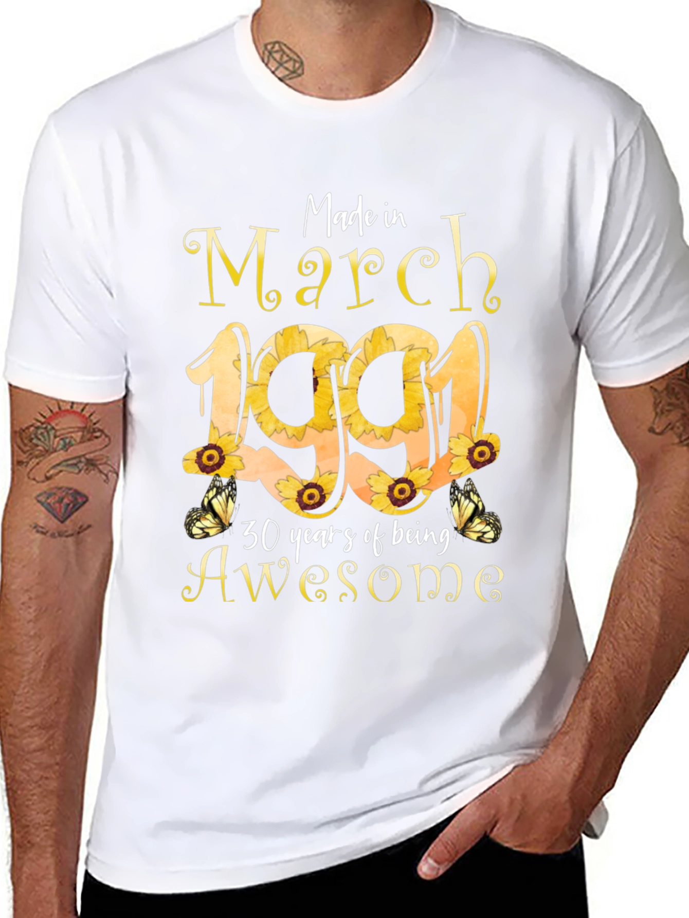 March 1991 Sunflower Birthday T-Shirt