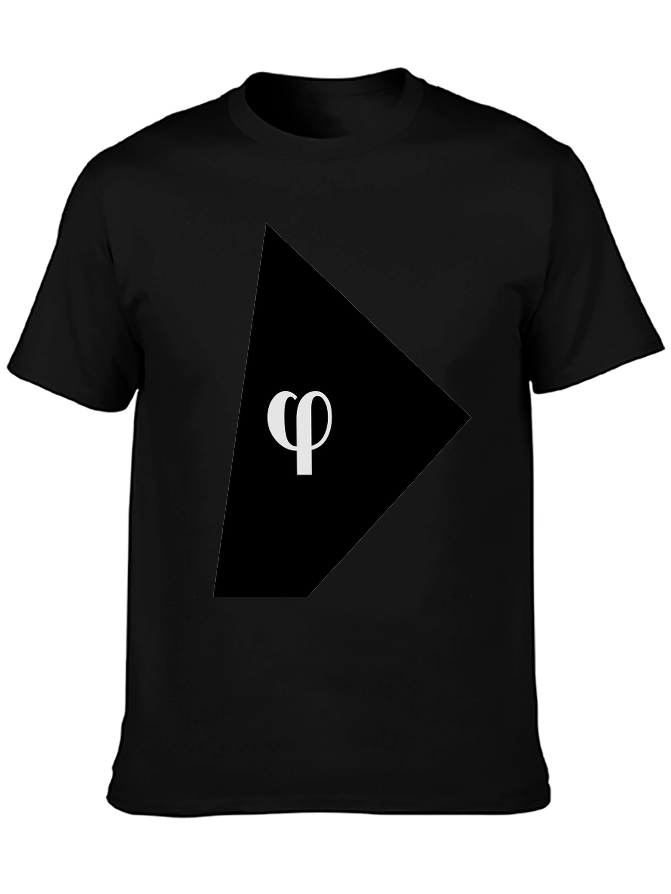 Phi Symbol Graphic Black T-Shirt