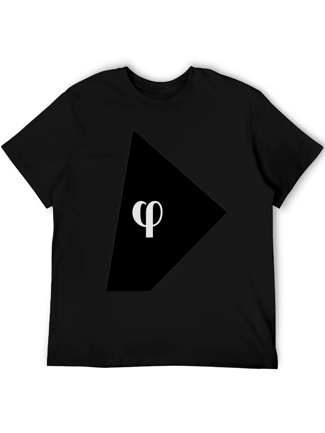 Phi Symbol Graphic Black T-Shirt
