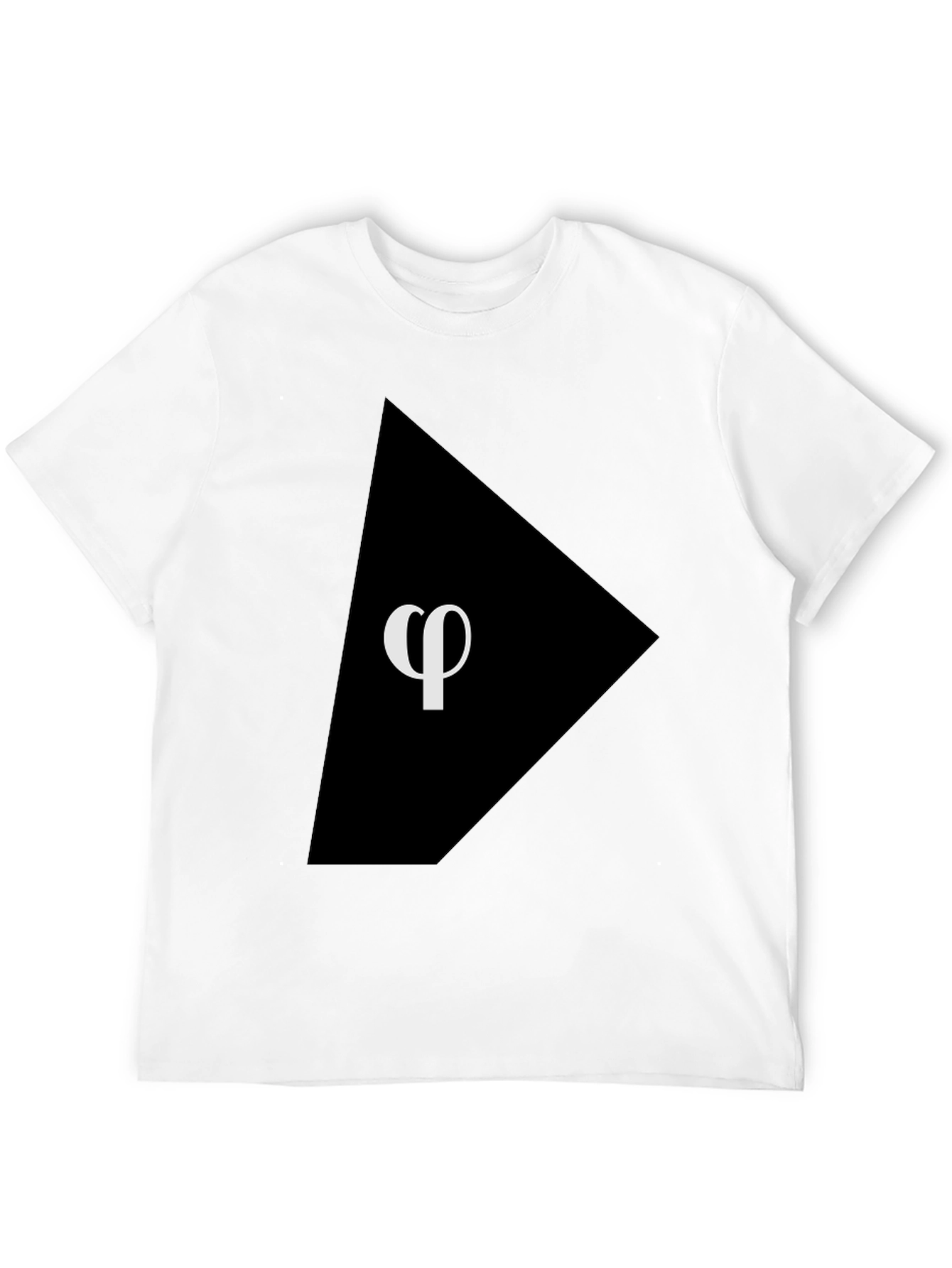 Phi Symbol Graphic Black T-Shirt