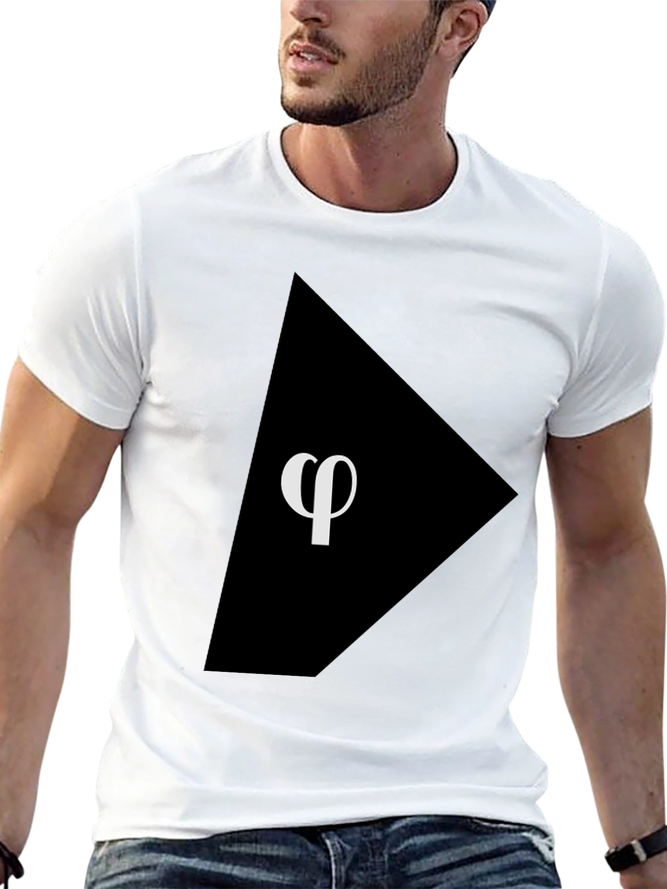 Phi Symbol Graphic Black T-Shirt