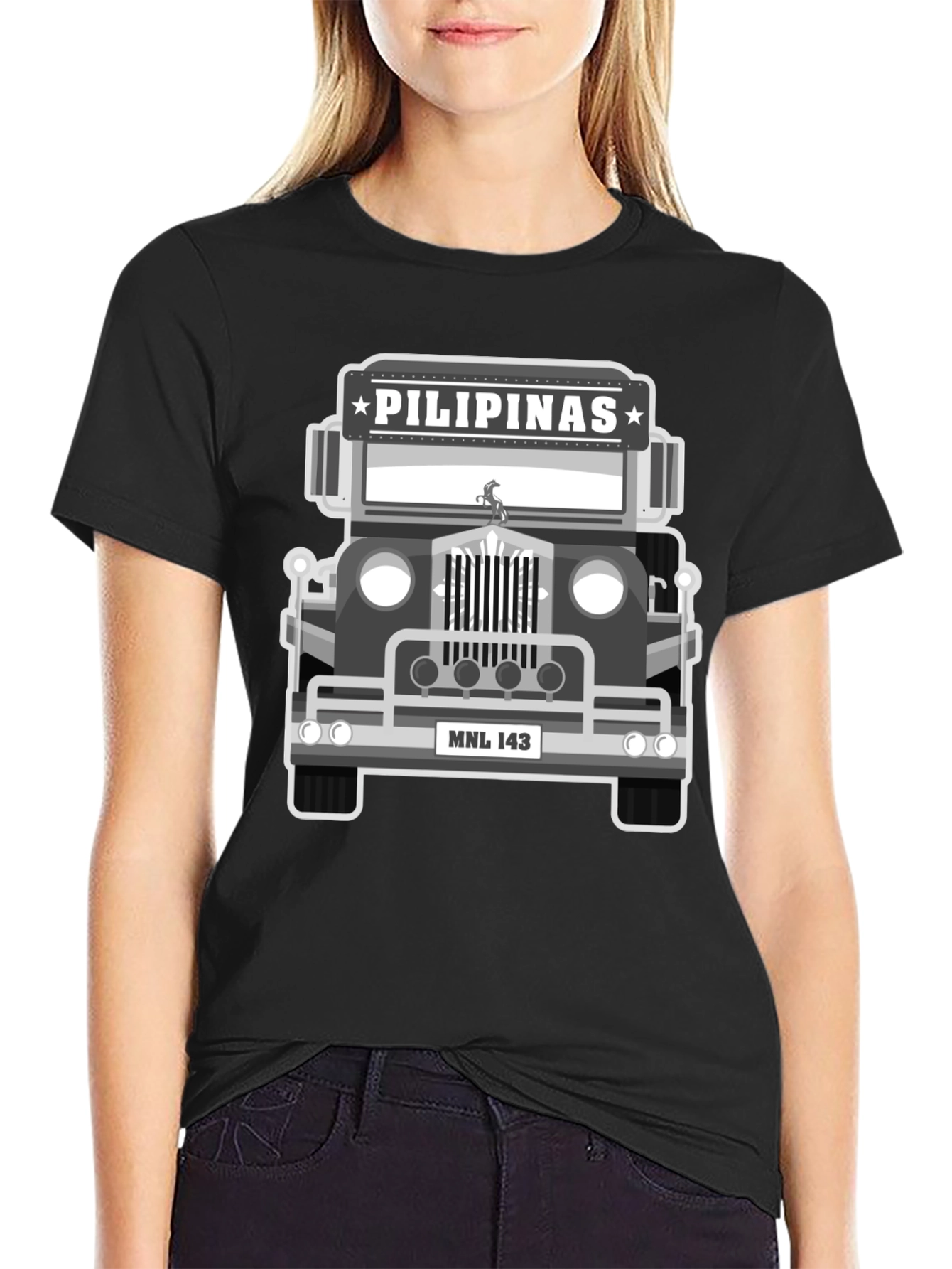 Pilipinas Jeepney Graphic Tee - Manila Souvenir T-Shirt