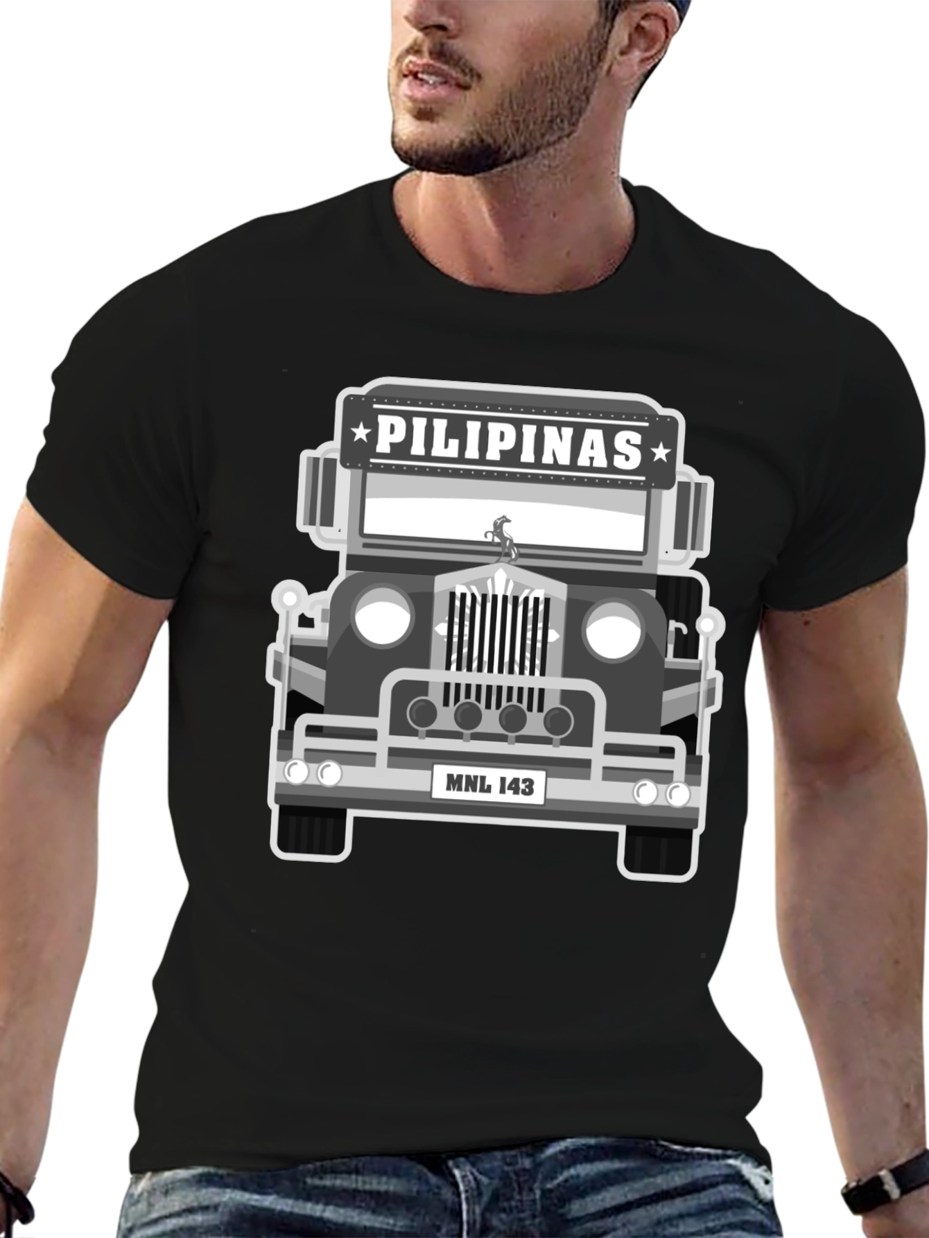 Pilipinas Jeepney Graphic Tee - Manila Souvenir T-Shirt
