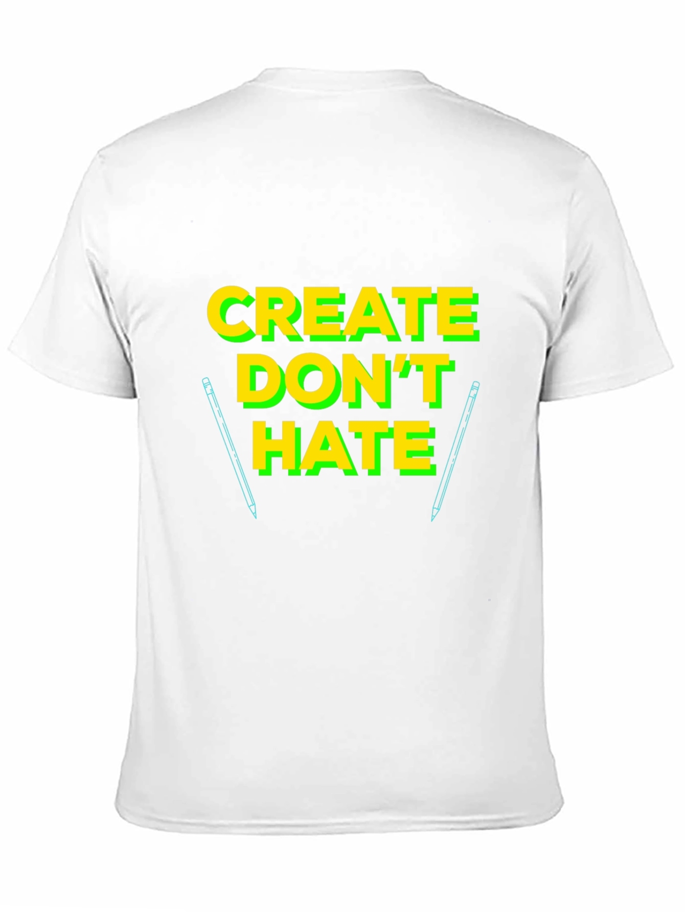 Create Dont Hate Black Graphic T-Shirt