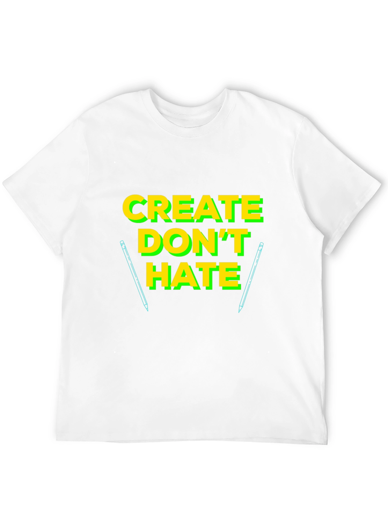 Create Dont Hate Black Graphic T-Shirt