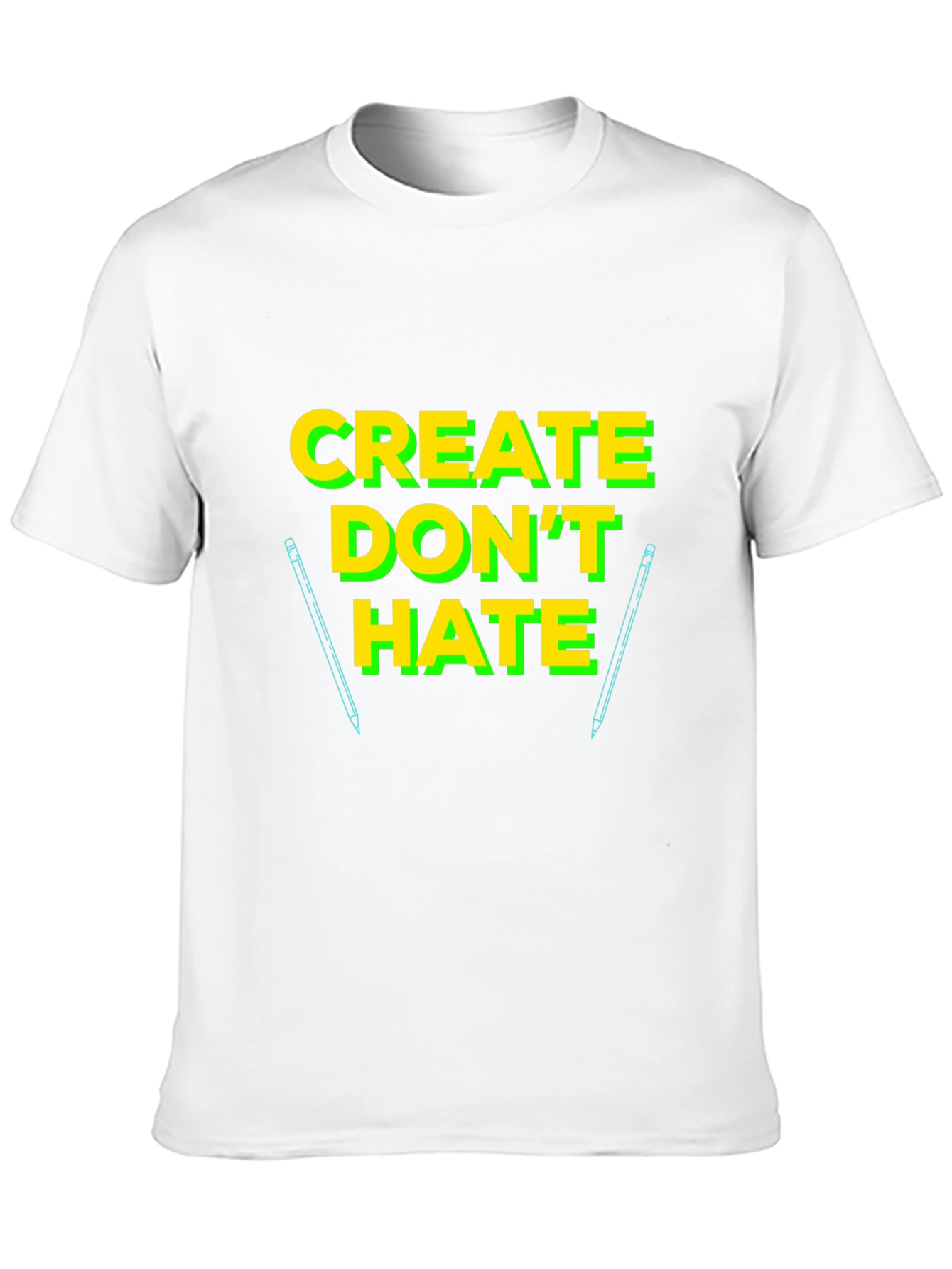 Create Dont Hate Black Graphic T-Shirt