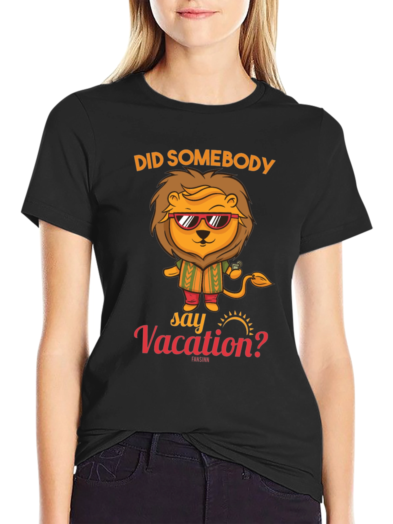 Vacation Lion Graphic T-Shirt