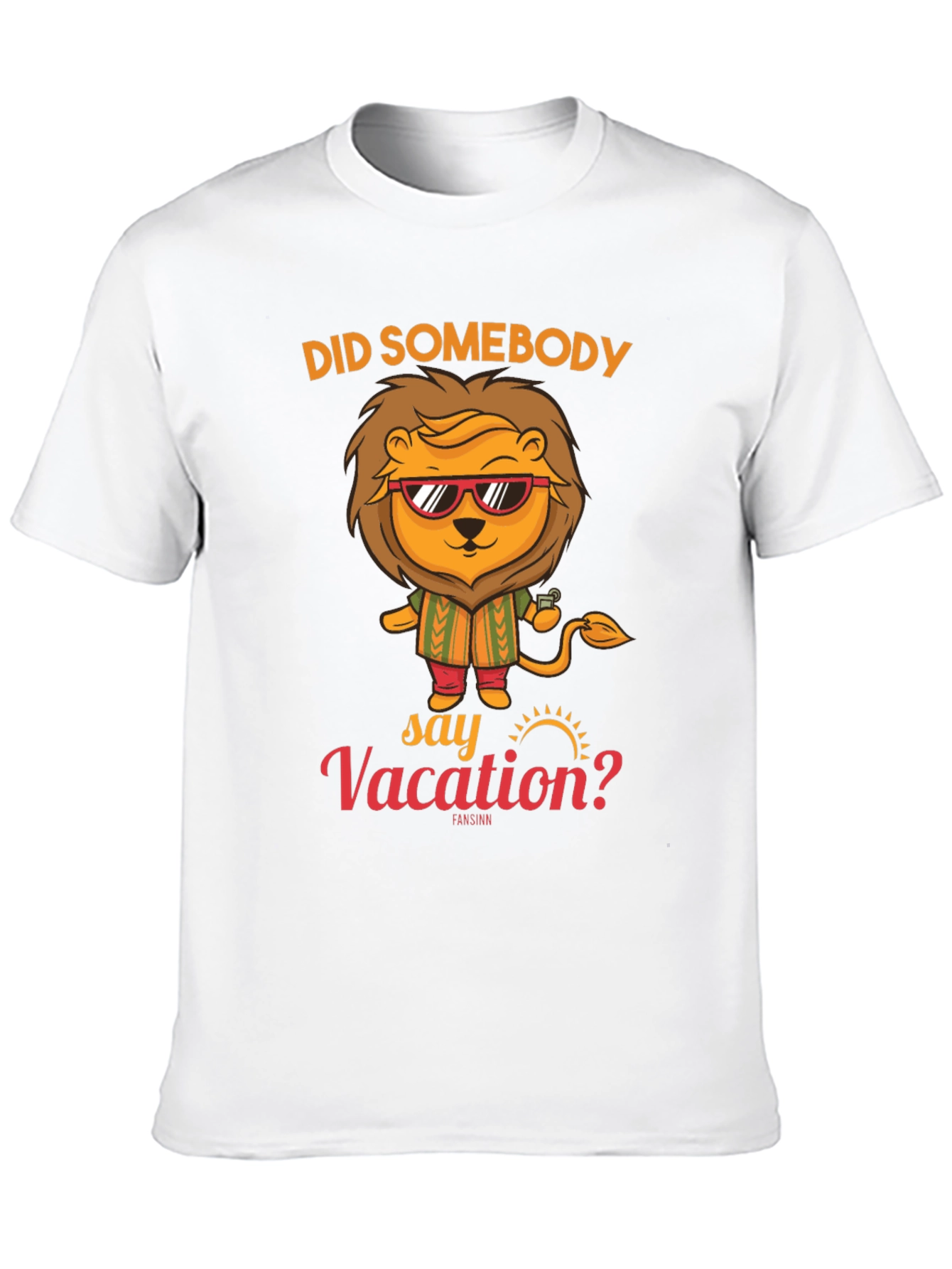 Vacation Lion Graphic T-Shirt