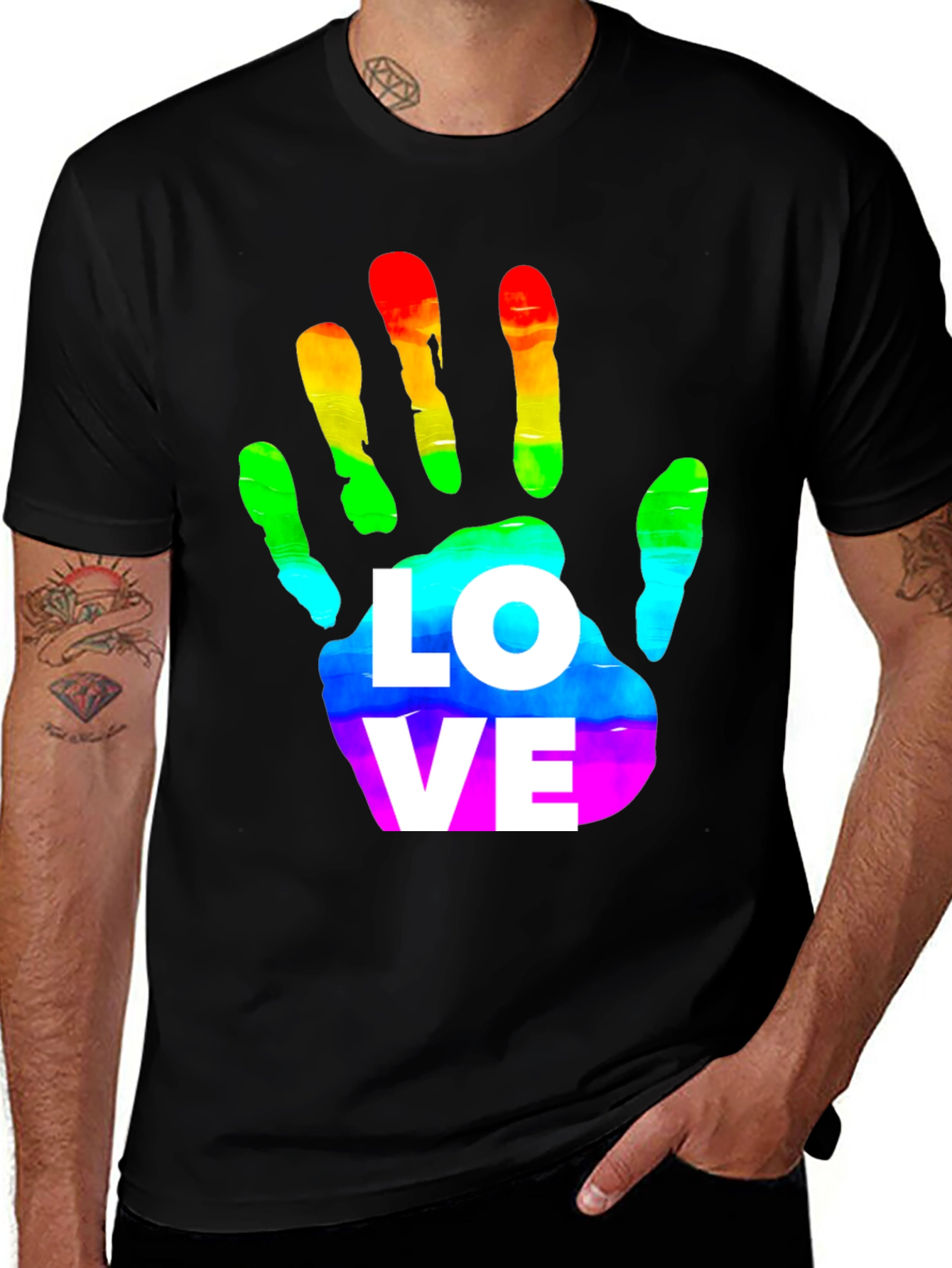 Rainbow Hand Love T-Shirt