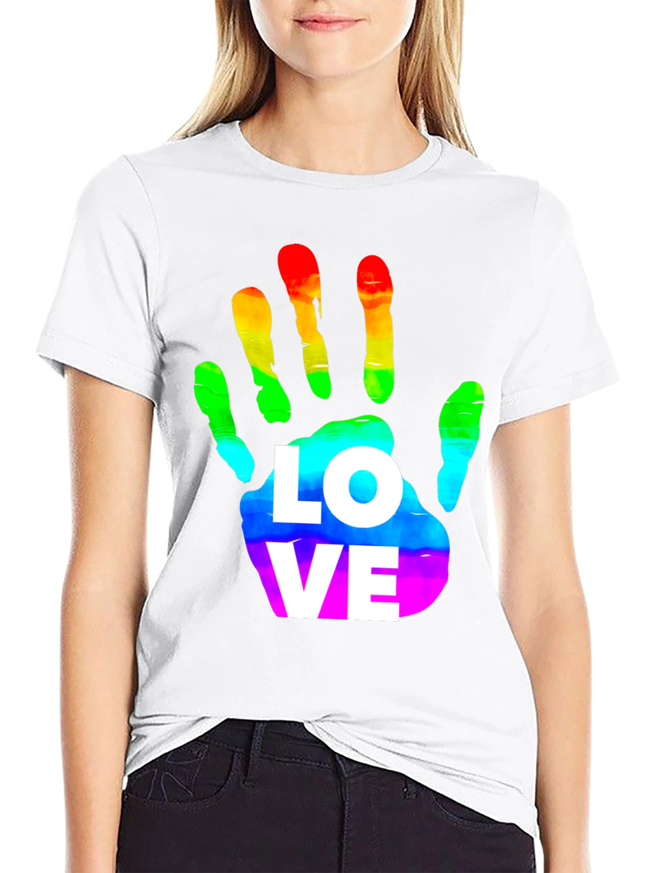 Rainbow Hand Love T-Shirt
