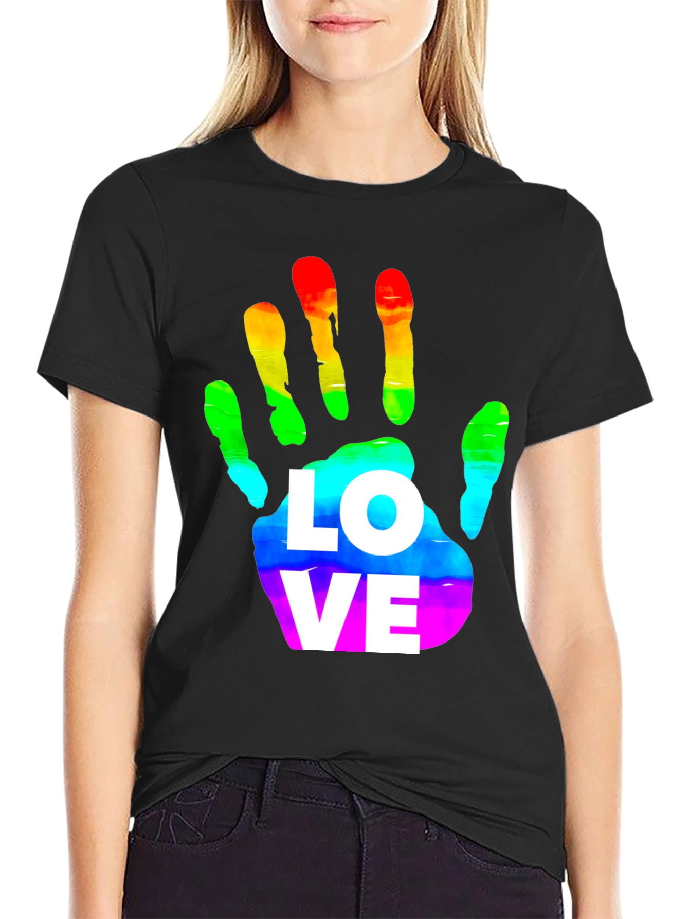 Rainbow Hand Love T-Shirt
