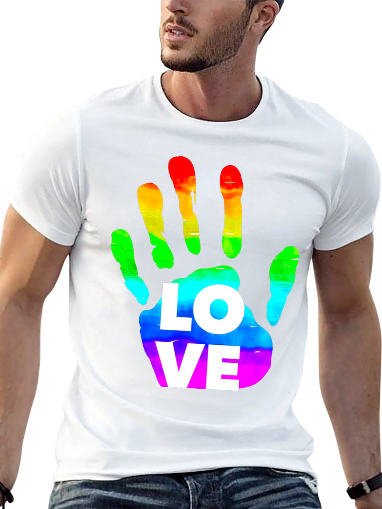 Rainbow Hand Love T-Shirt