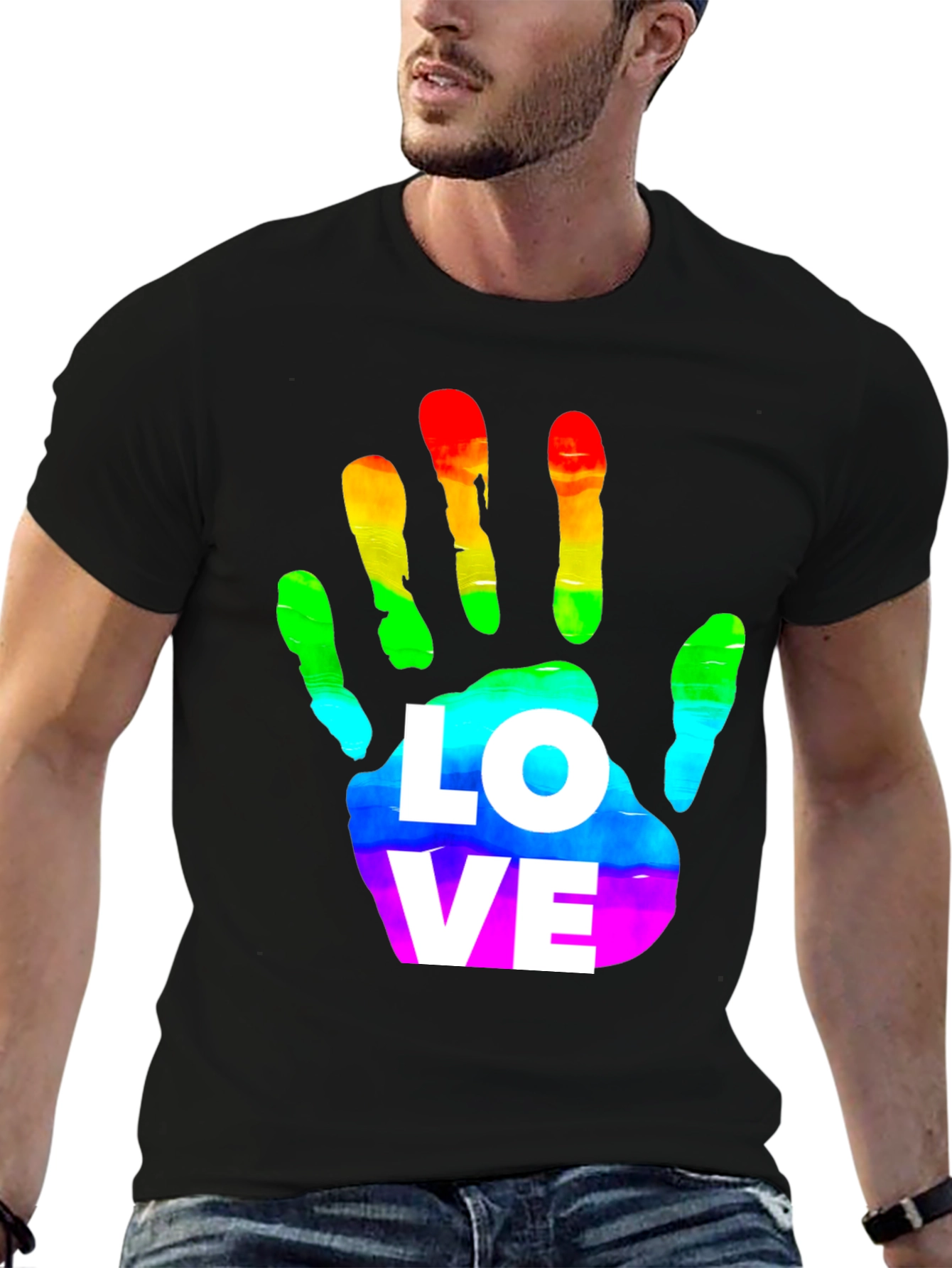 Rainbow Hand Love T-Shirt