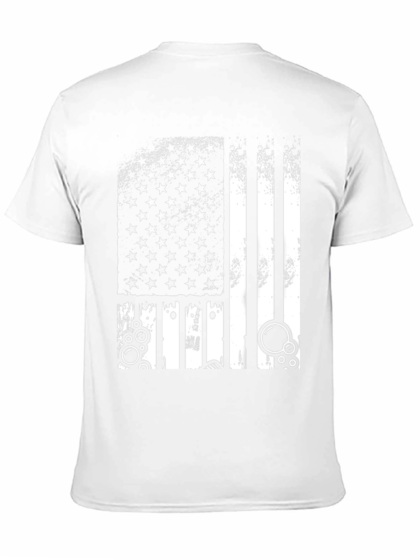Distressed USA Flag Graphic Black T-Shirt