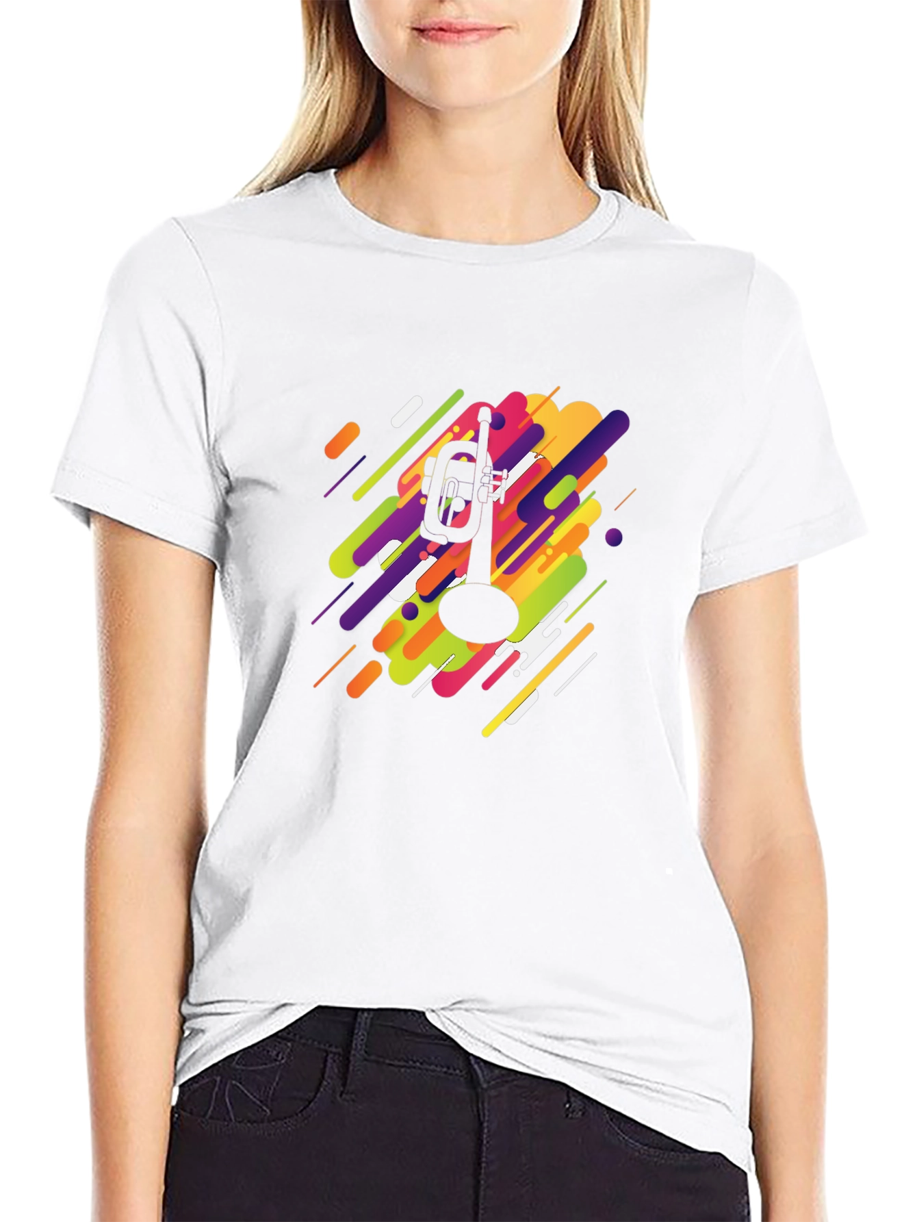 Trumpet Graphic Tee - Stylish Music Lover T-Shirt