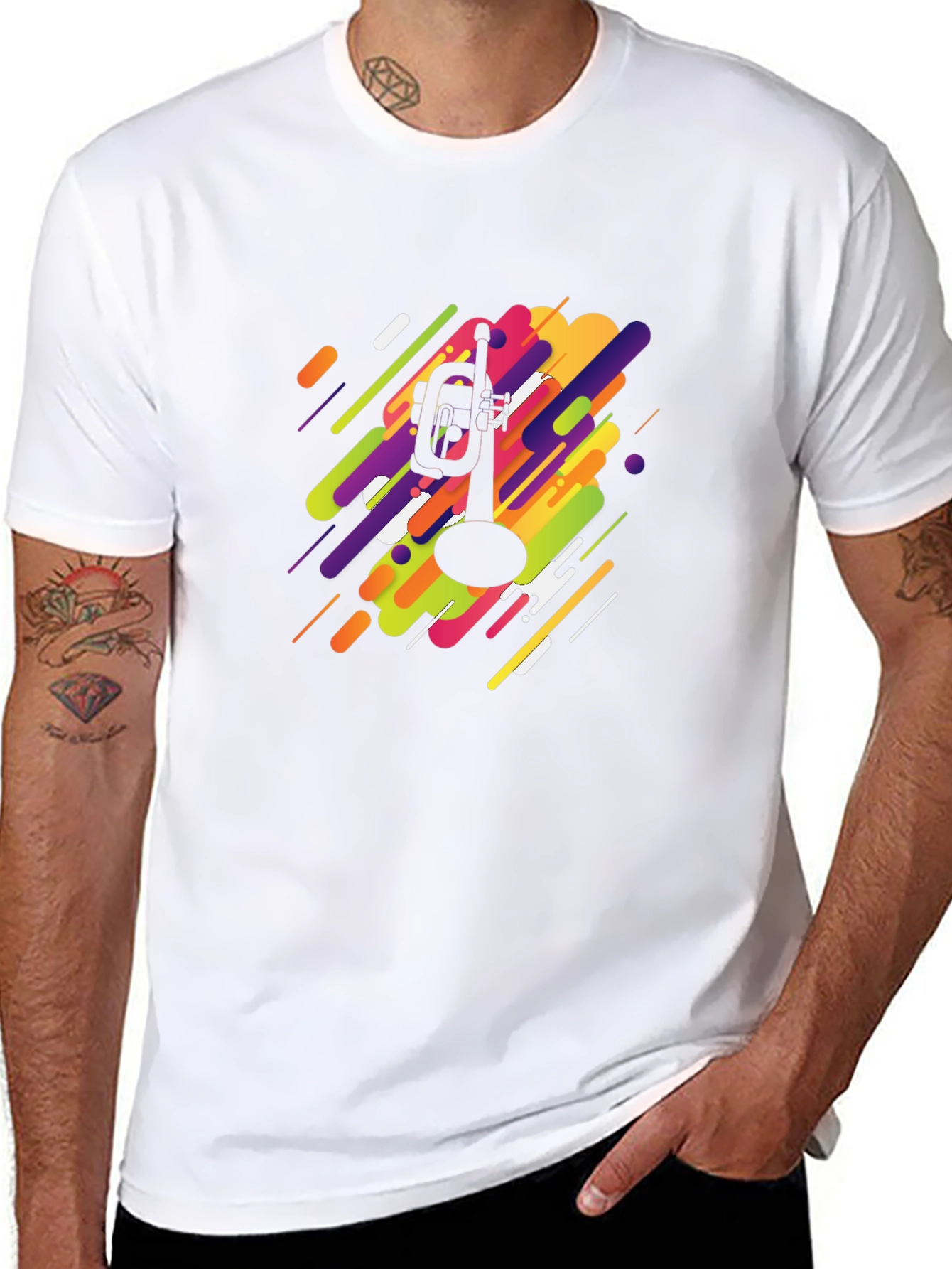 Trumpet Graphic Tee - Stylish Music Lover T-Shirt