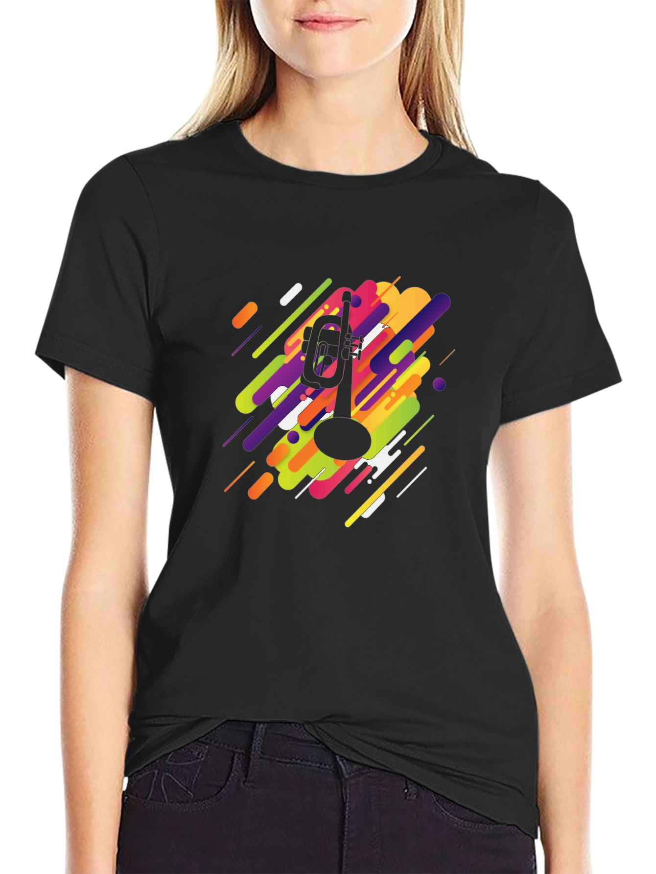 Trumpet Graphic Tee - Stylish Music Lover T-Shirt