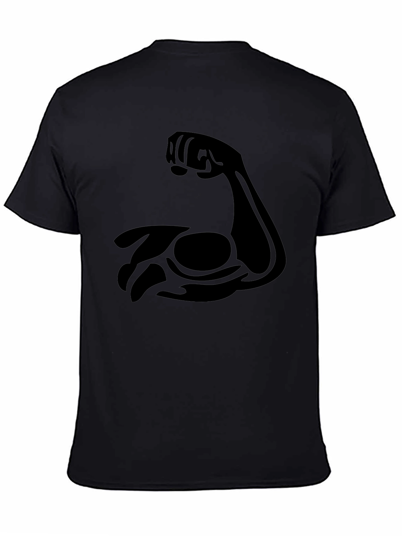 Black Muscle Arm Graphic Tee