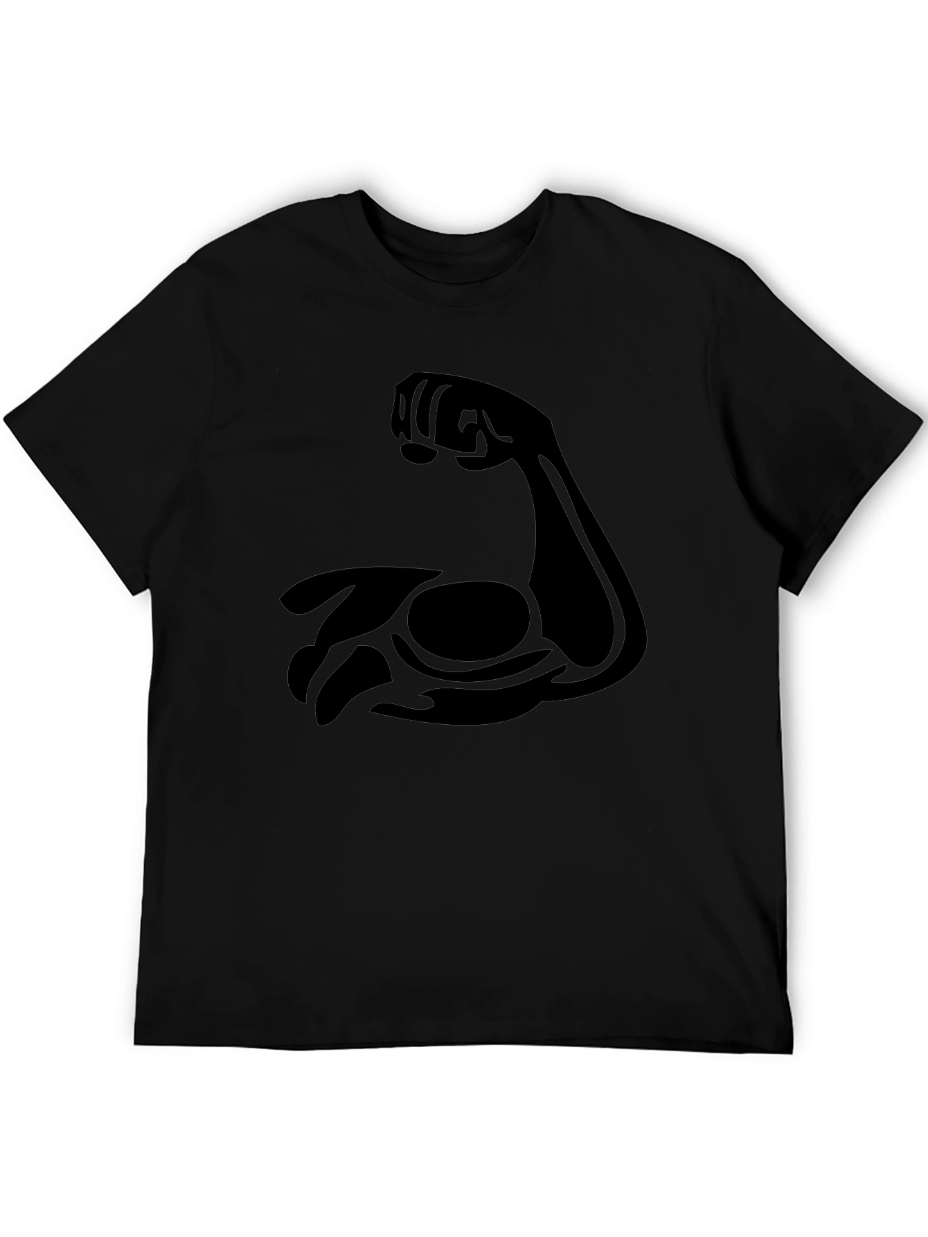 Black Muscle Arm Graphic Tee