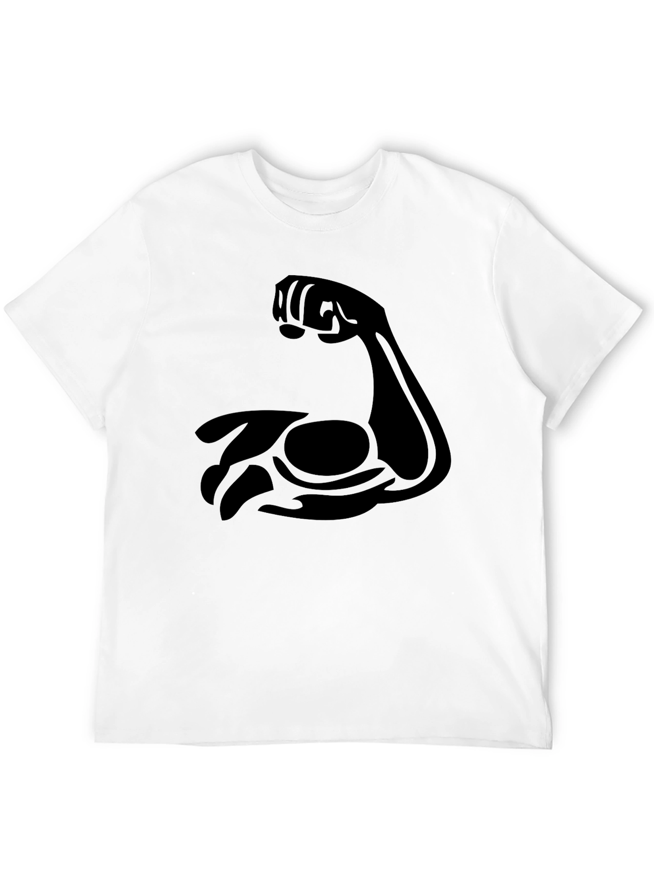 Black Muscle Arm Graphic Tee