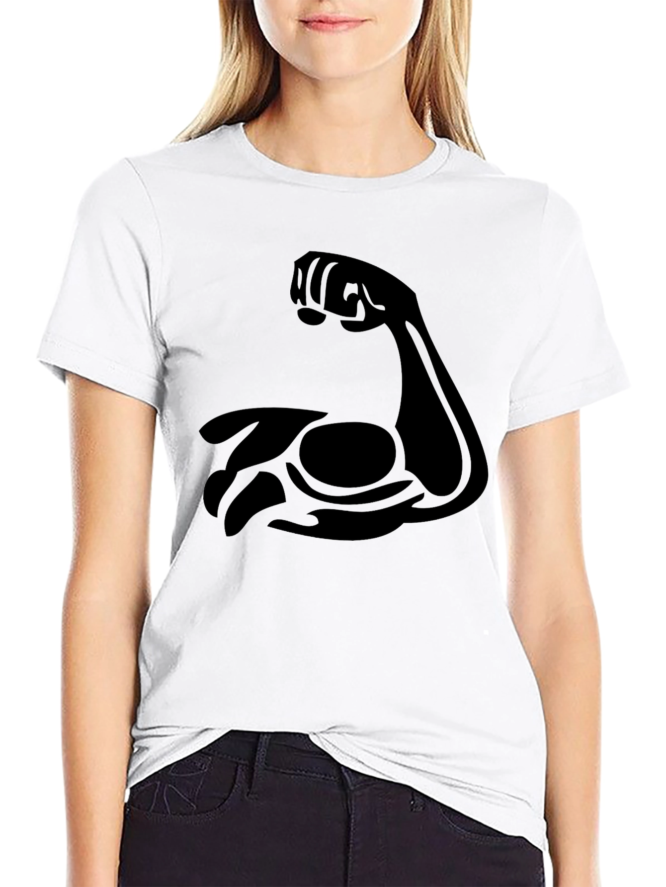 Black Muscle Arm Graphic Tee