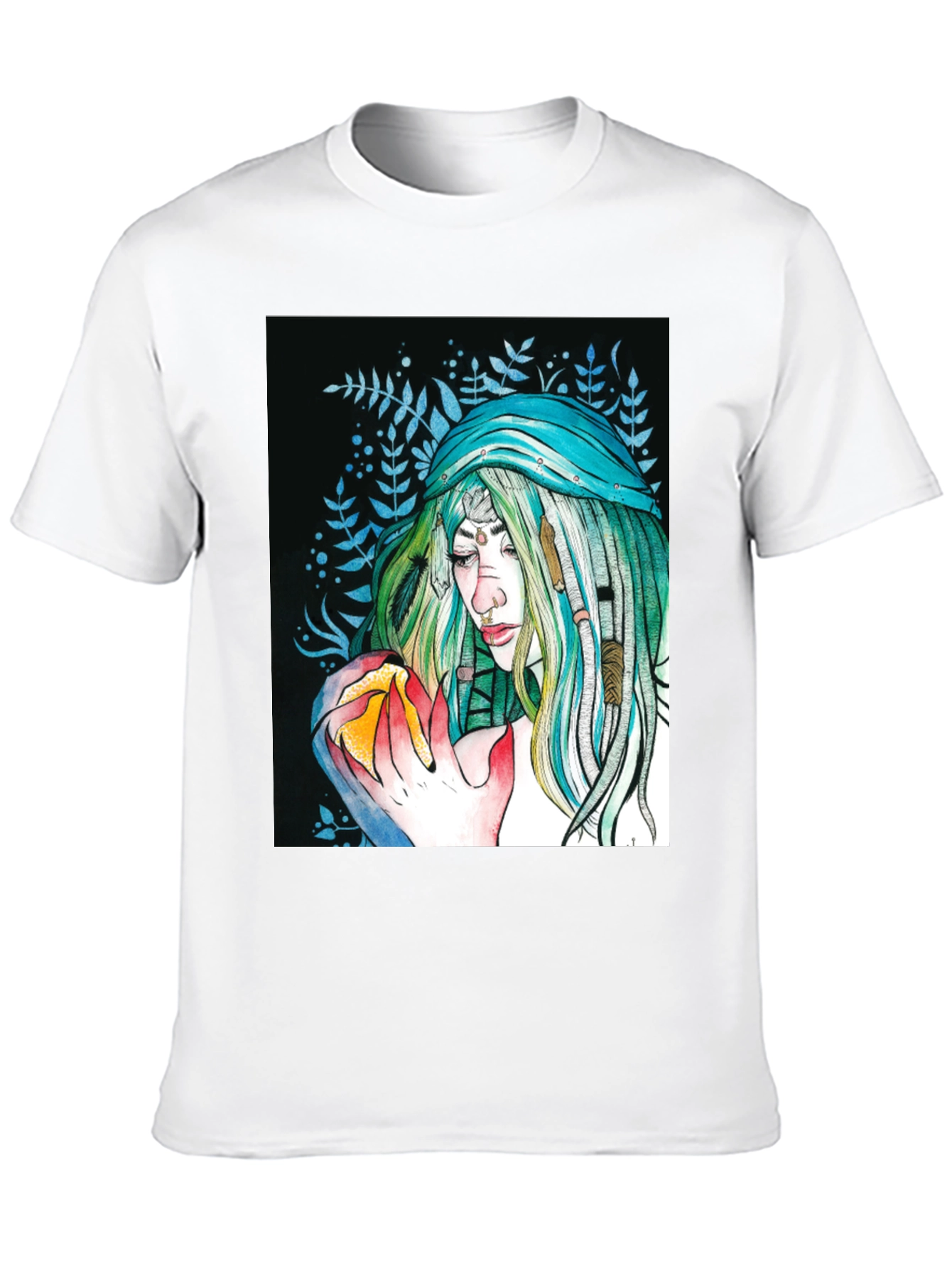 Mystic Woman Graphic Tee - Black Cotton T-Shirt