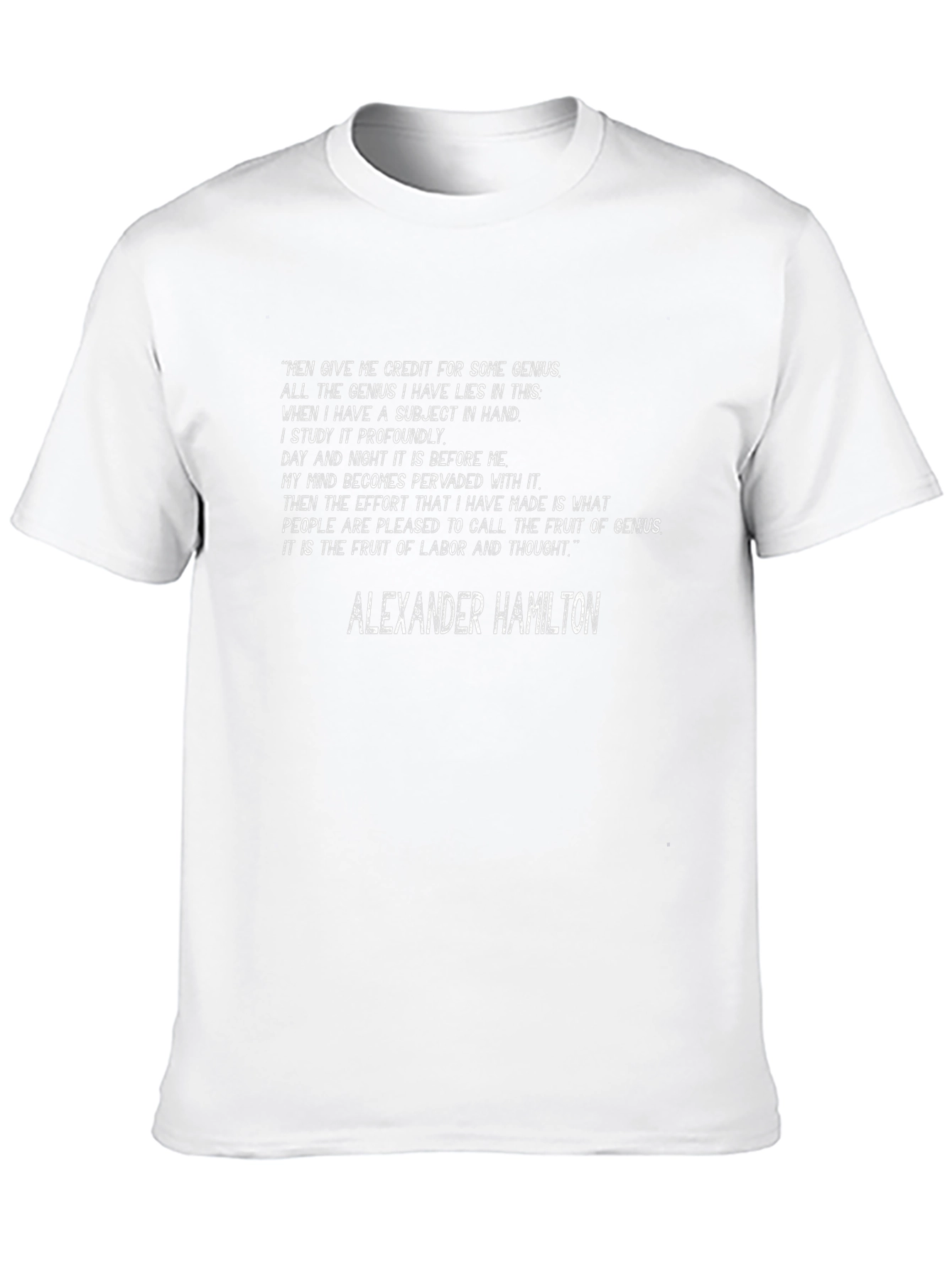 Alexander Hamilton Quote Black T-Shirt