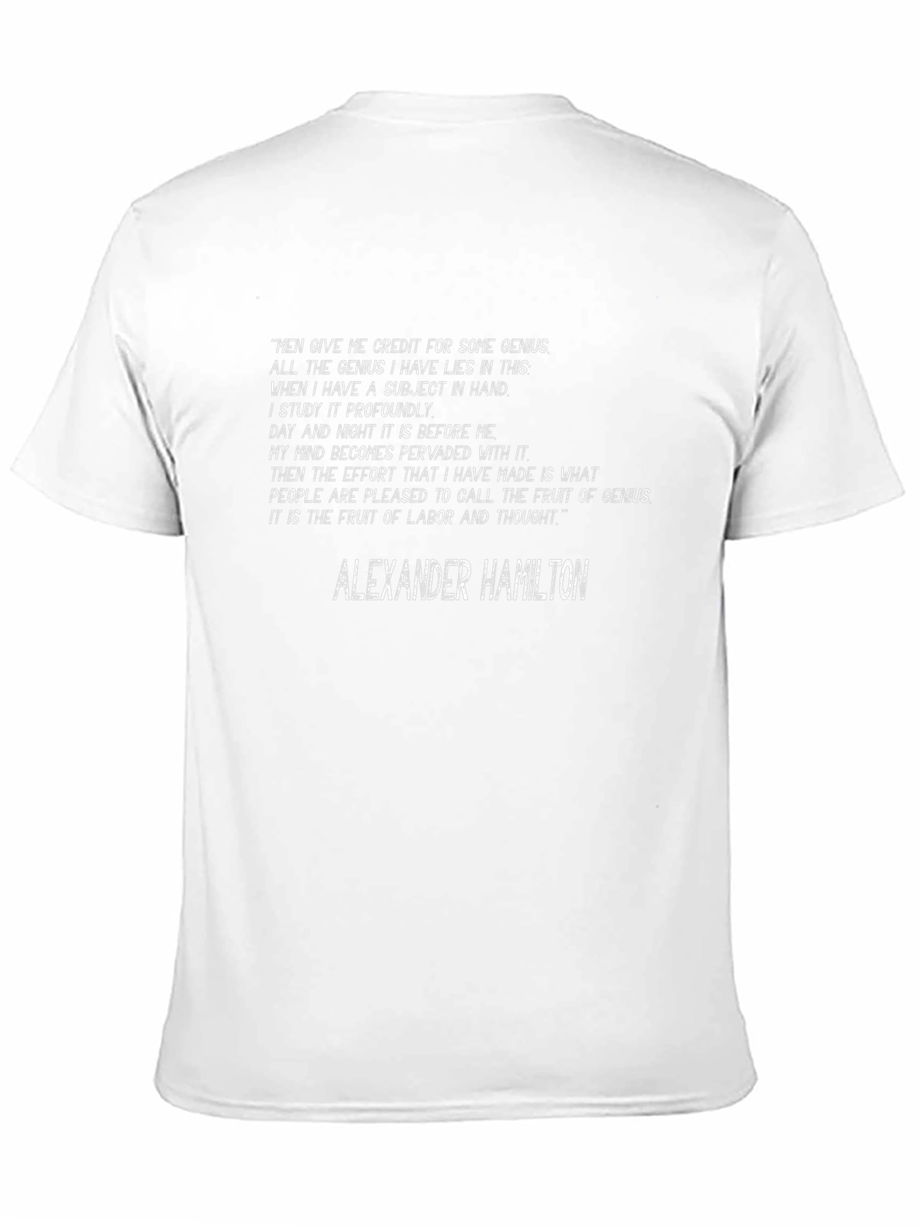 Alexander Hamilton Quote Black T-Shirt