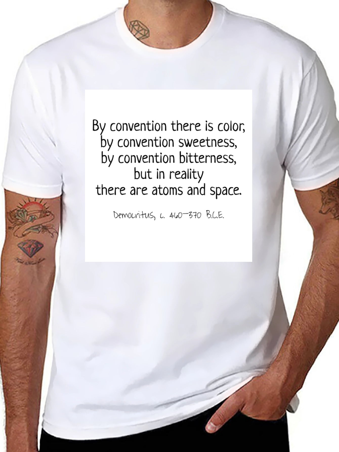 Philosopher Quote T-Shirt - Atoms & Space