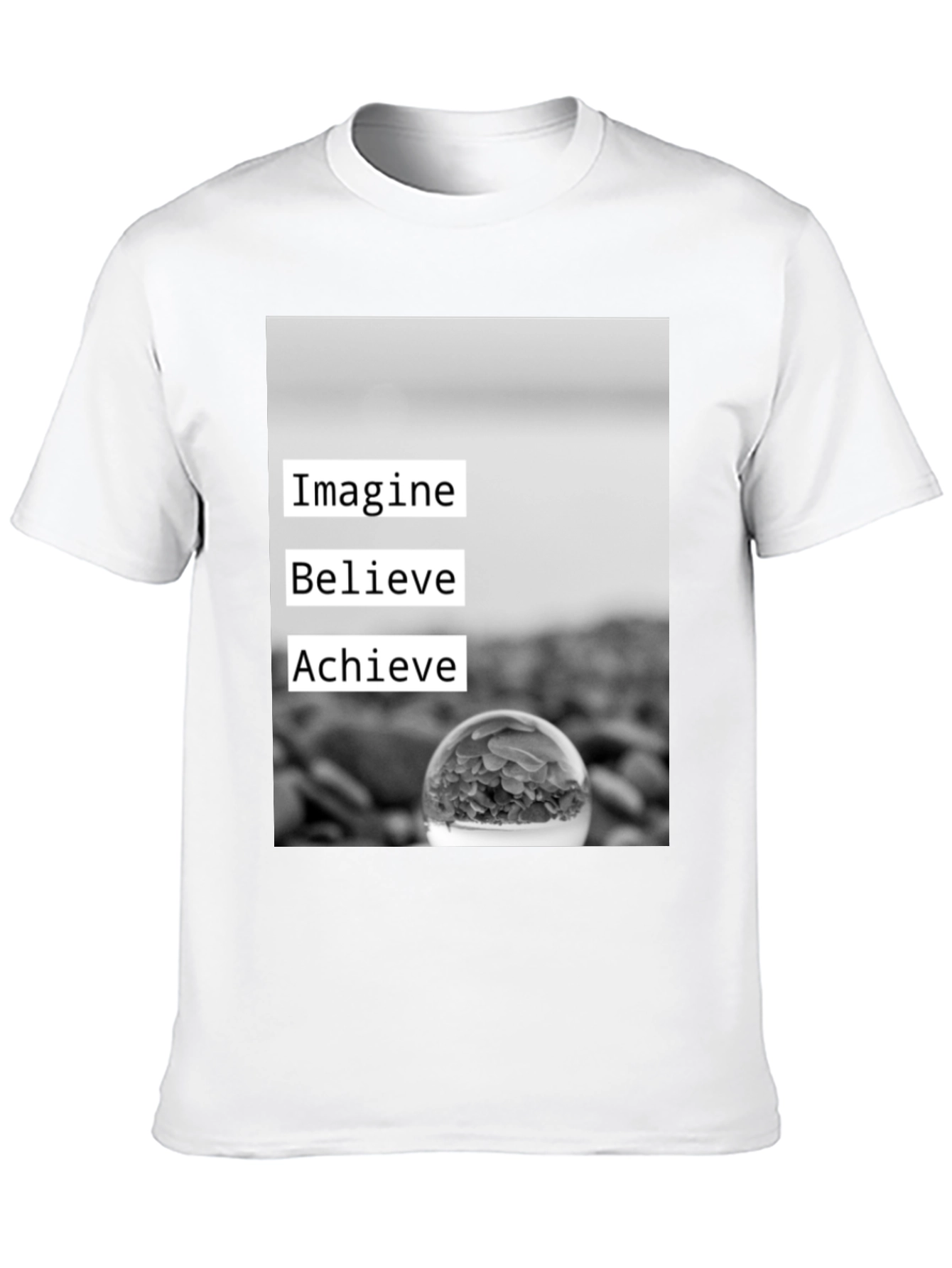 Motivational Graphic Tee - Imagine Believe Achieve T-Shirt