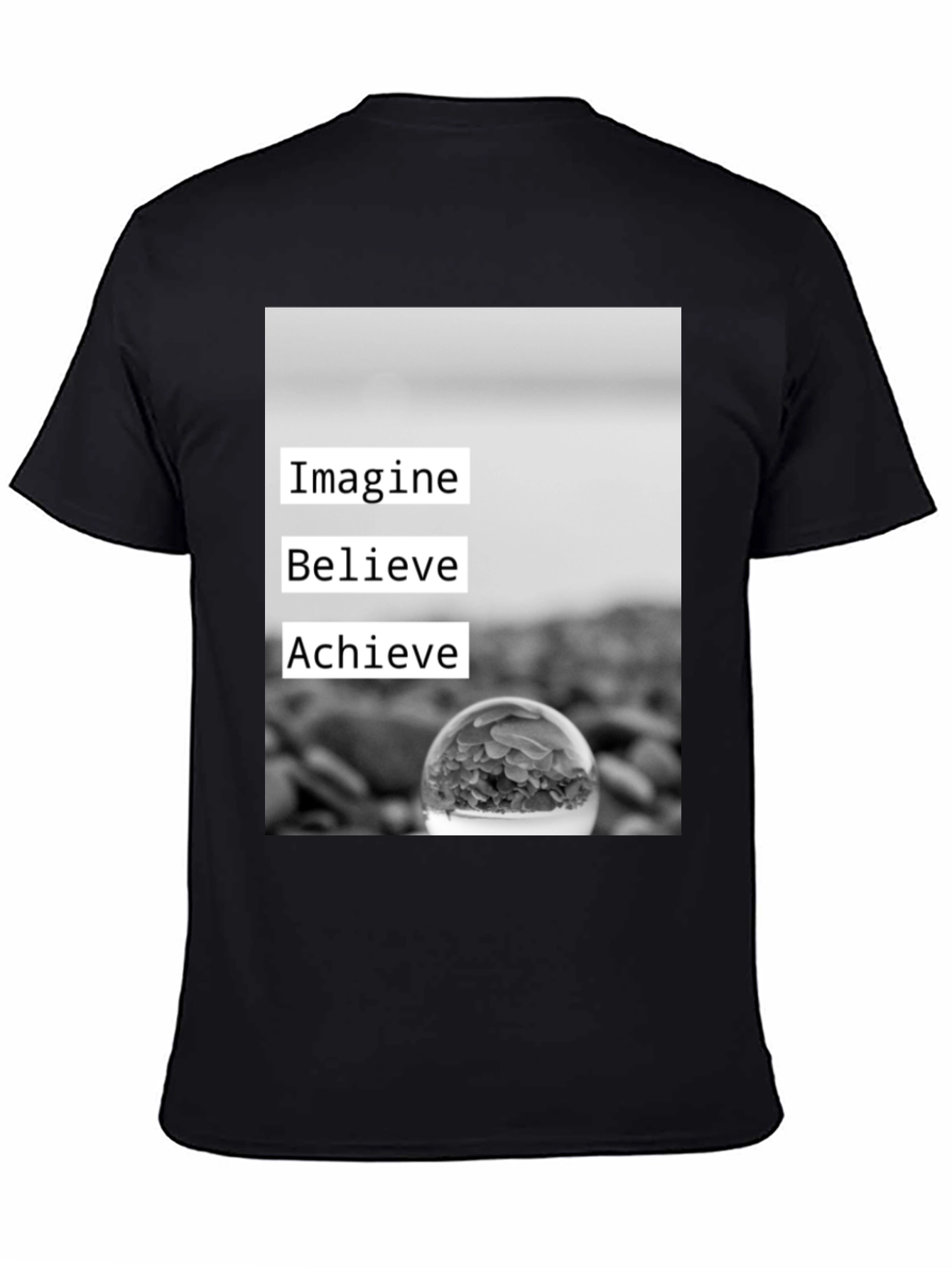 Motivational Graphic Tee - Imagine Believe Achieve T-Shirt