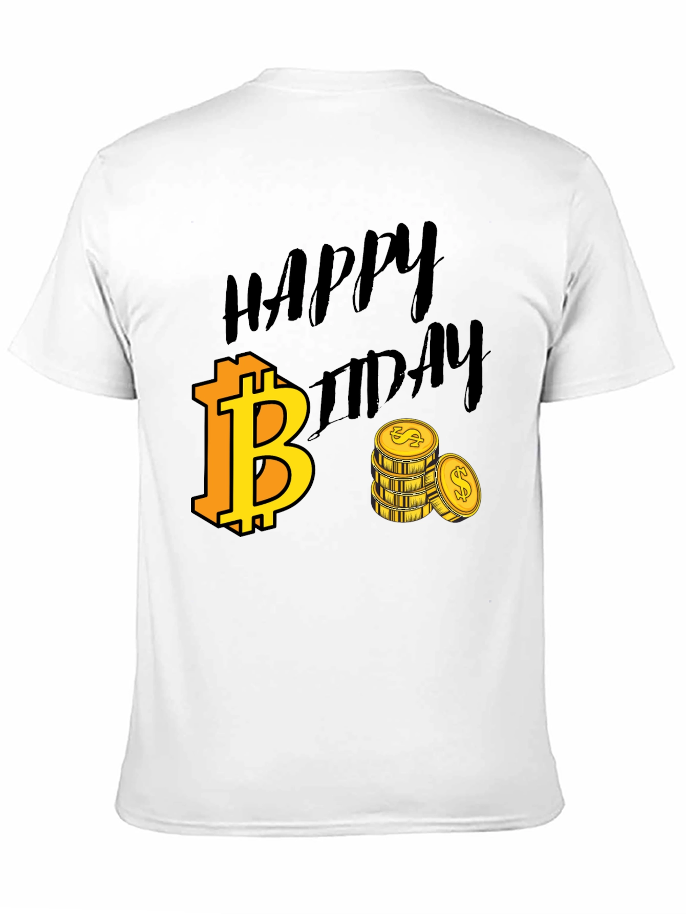 Happy Bitcoin Birthday Black T-Shirt