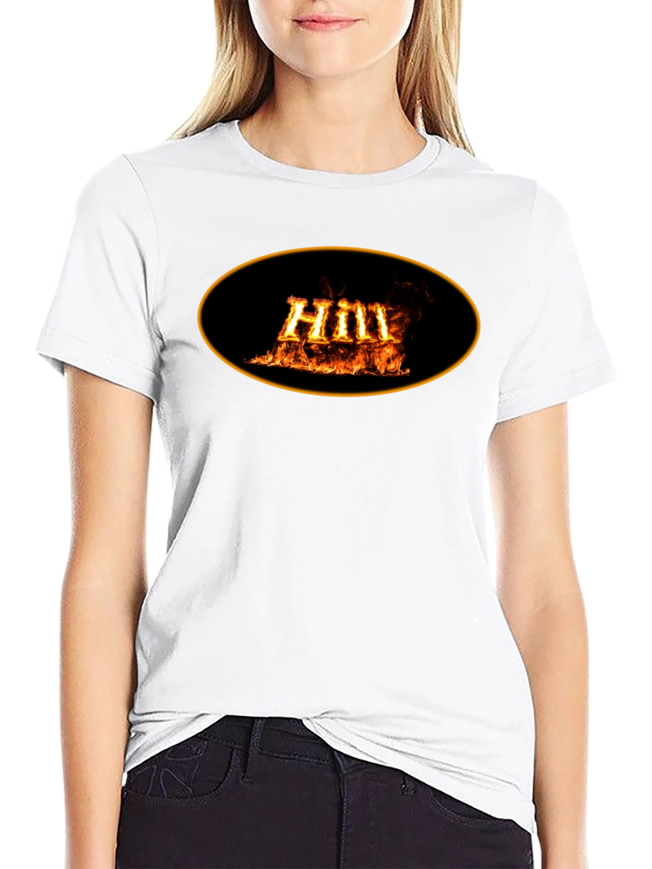Fiery Hill Graphic Black T-Shirt