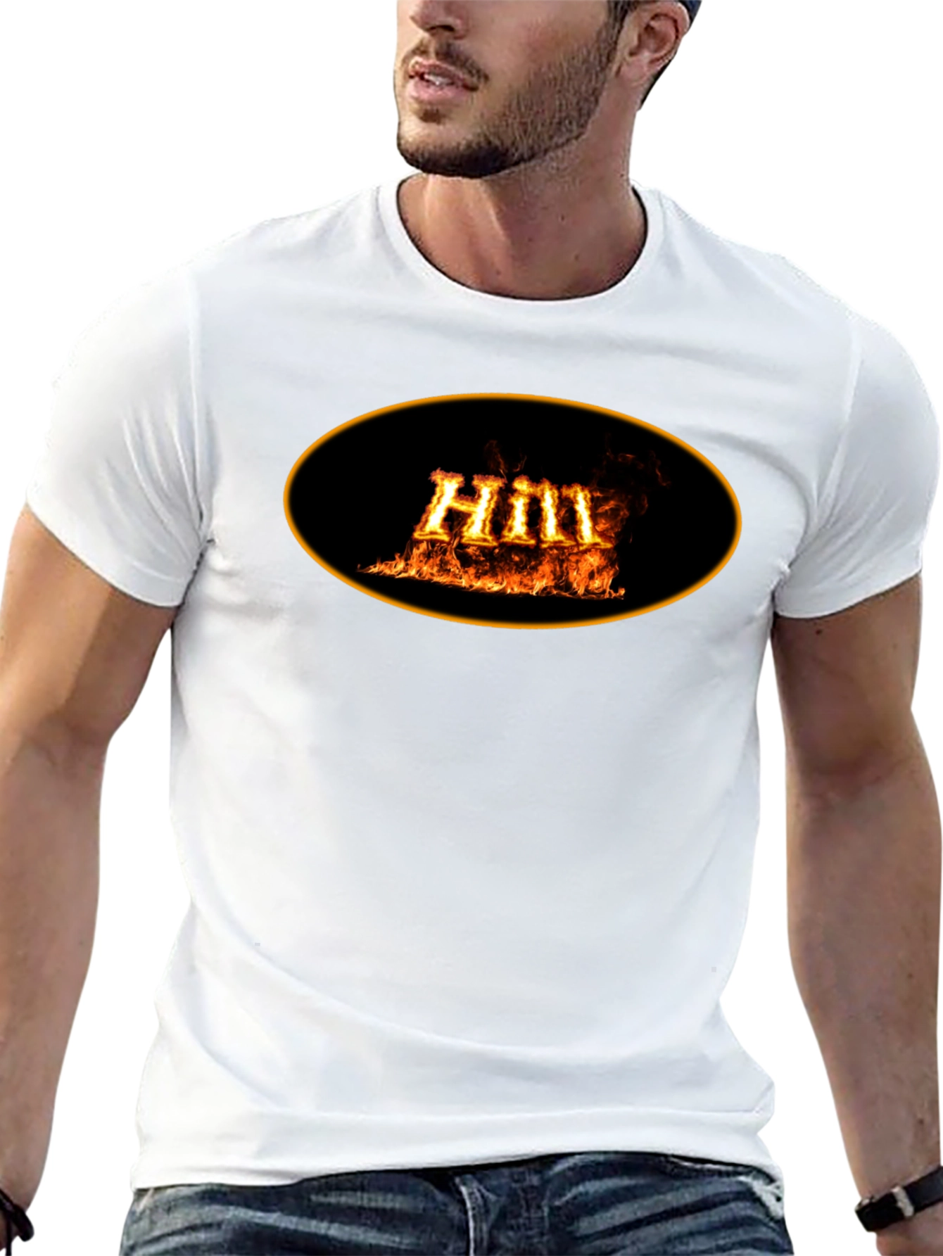 Fiery Hill Graphic Black T-Shirt