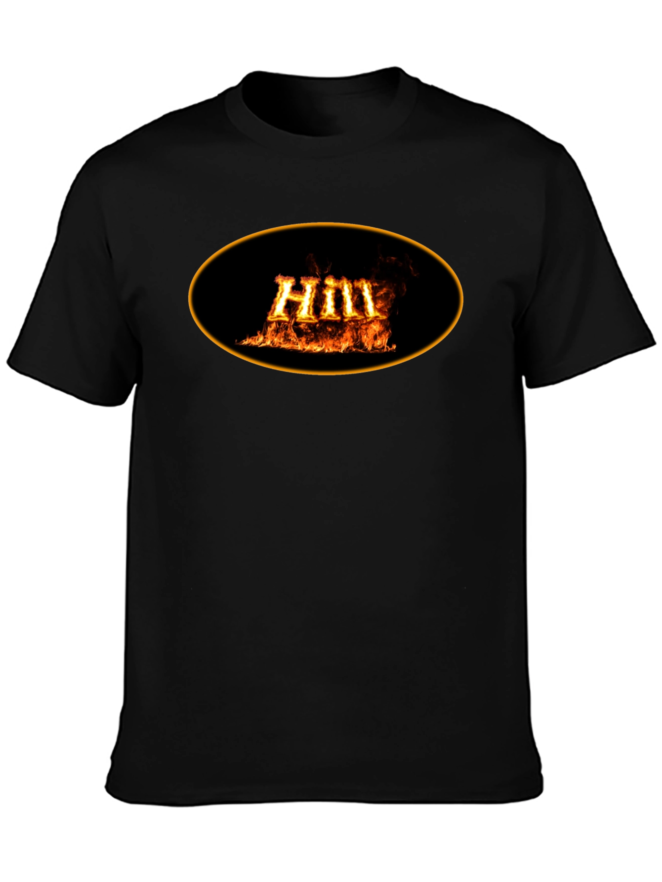 Fiery Hill Graphic Black T-Shirt