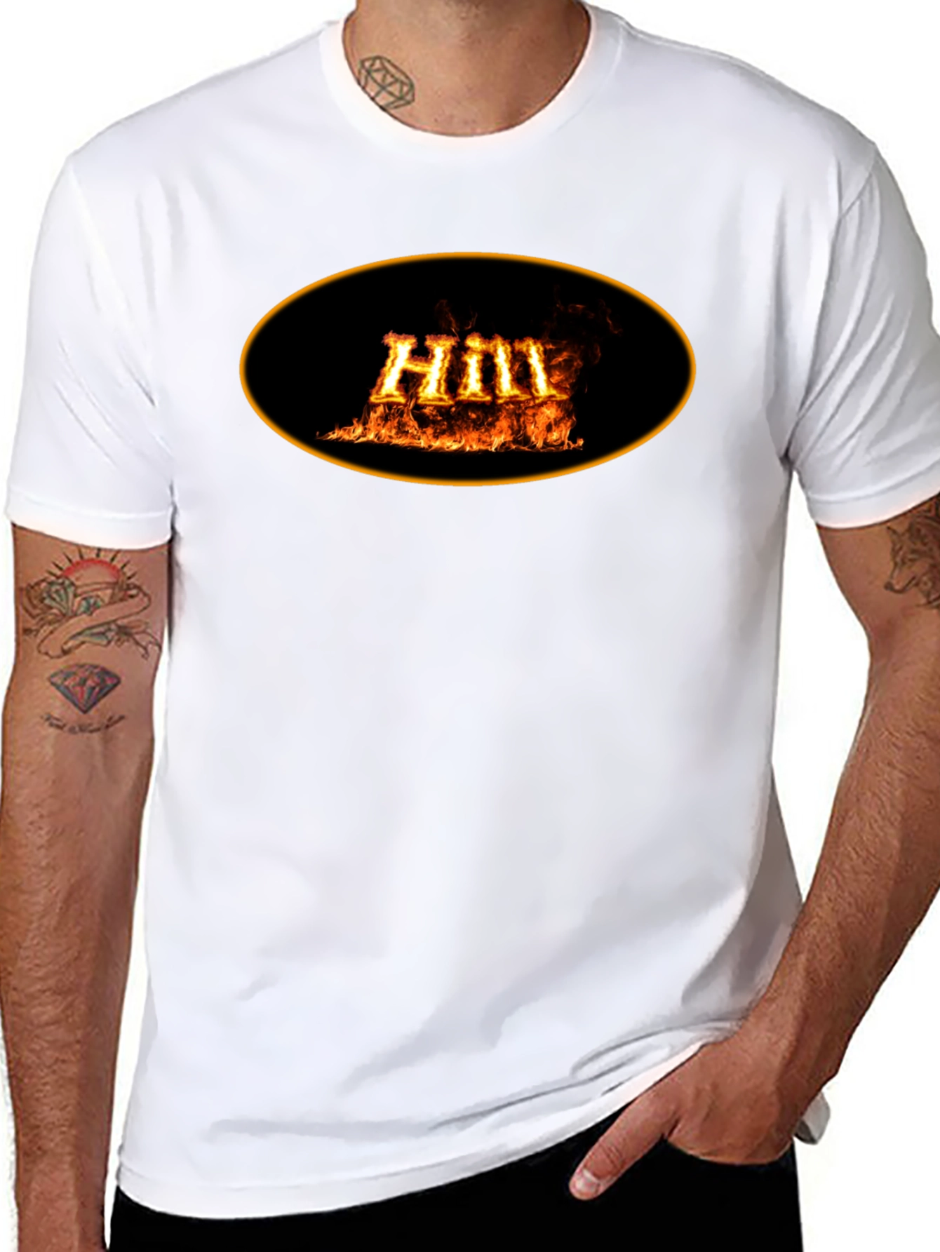 Fiery Hill Graphic Black T-Shirt