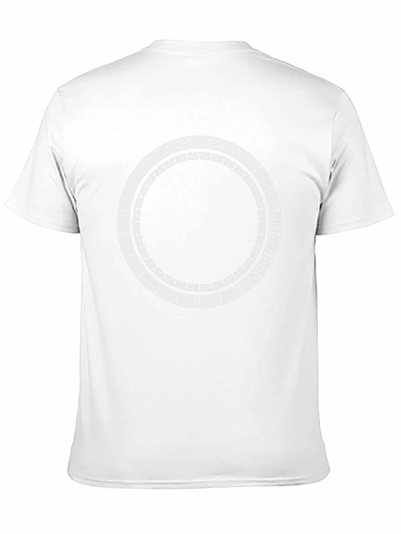Greek Key Circle Graphic T-Shirt - Classic Style