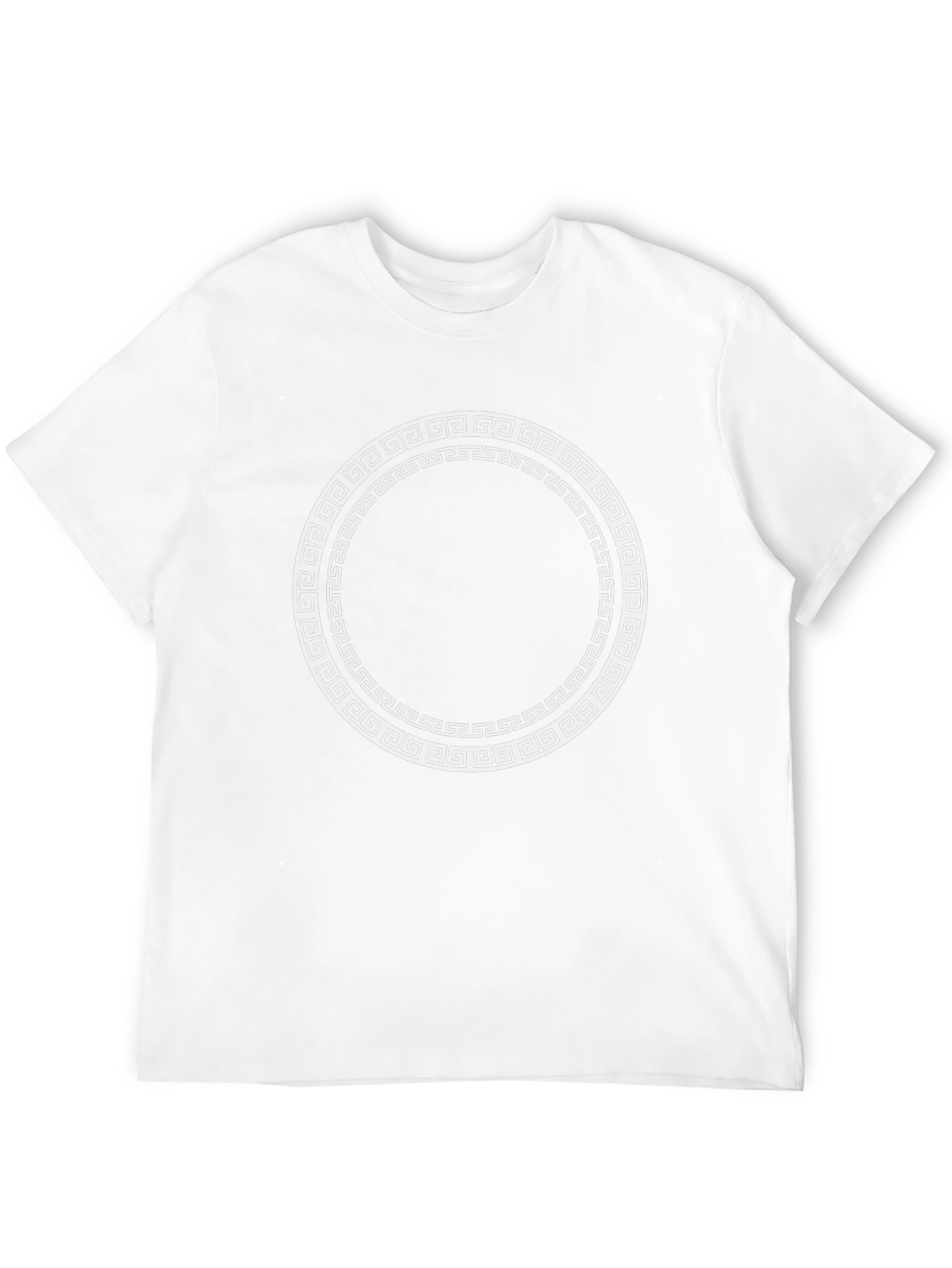 Greek Key Circle Graphic T-Shirt - Classic Style