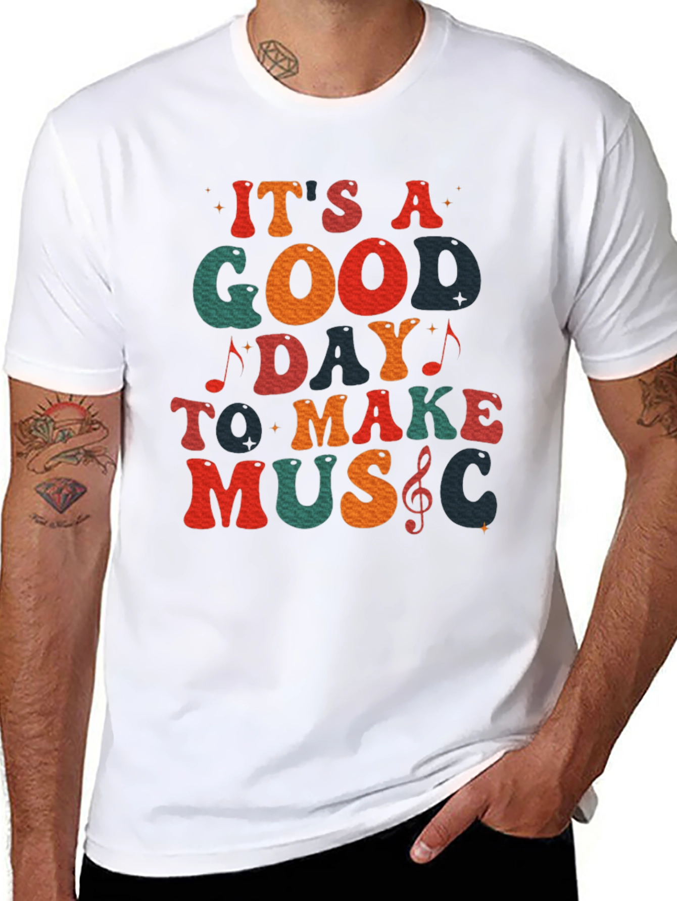 Its A Good Day To Make Music Black T-Shirt