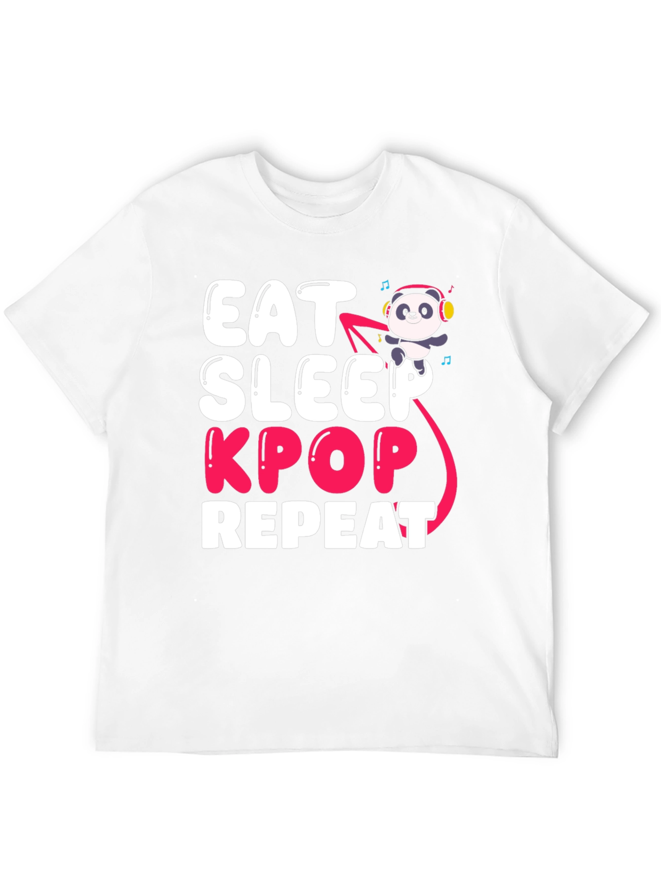 Eat Sleep Kpop Repeat Panda T-Shirt
