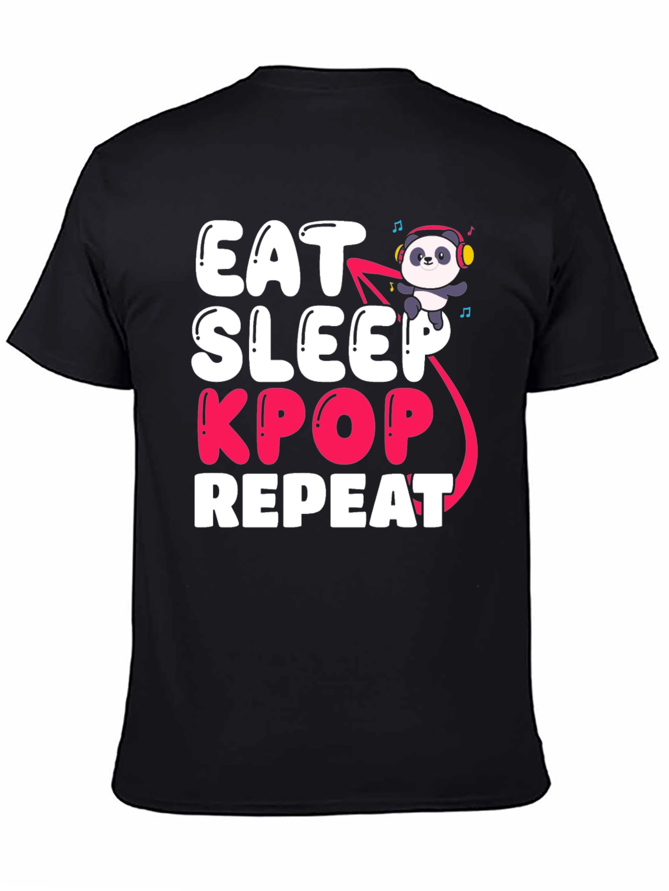 Eat Sleep Kpop Repeat Panda T-Shirt