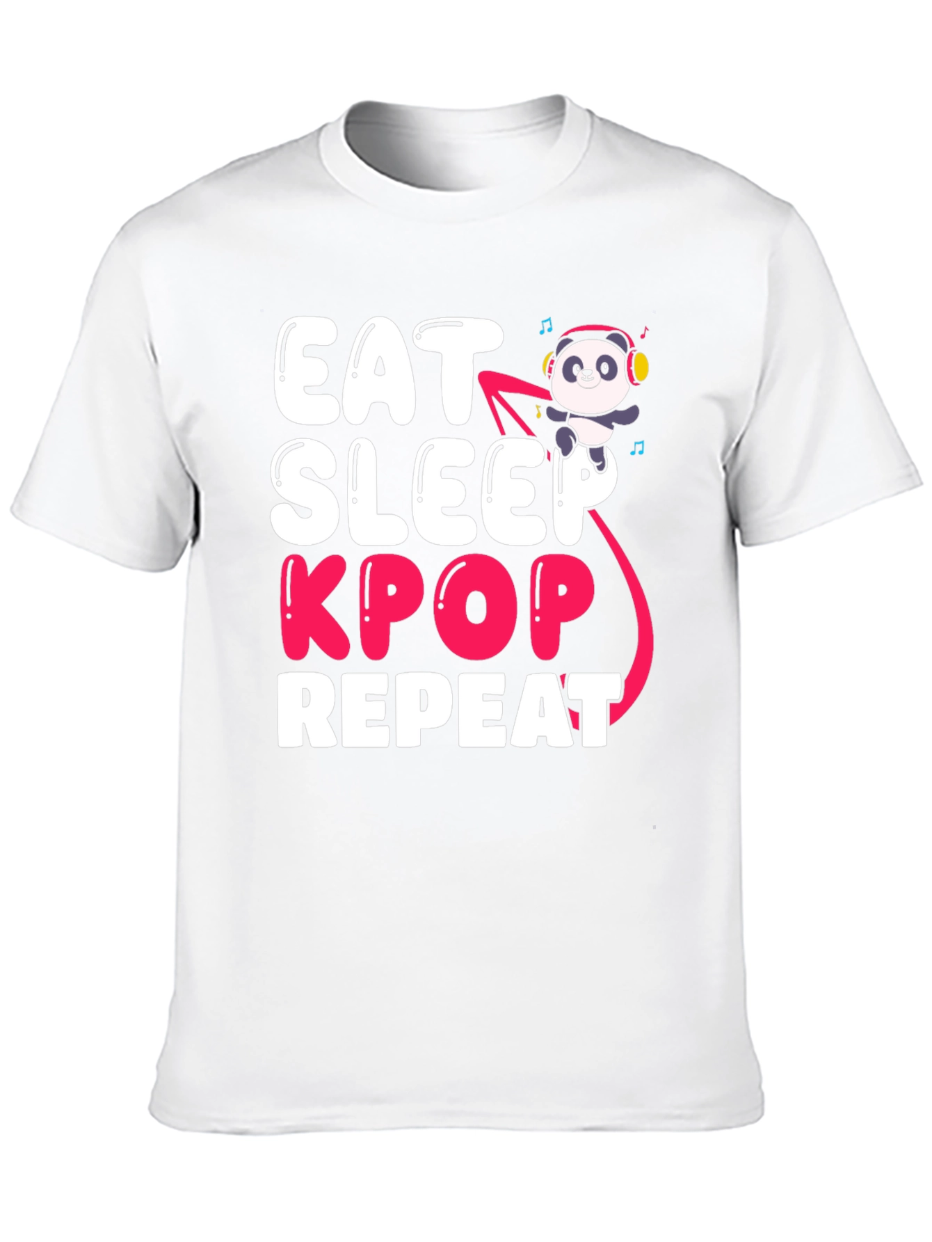 Eat Sleep Kpop Repeat Panda T-Shirt