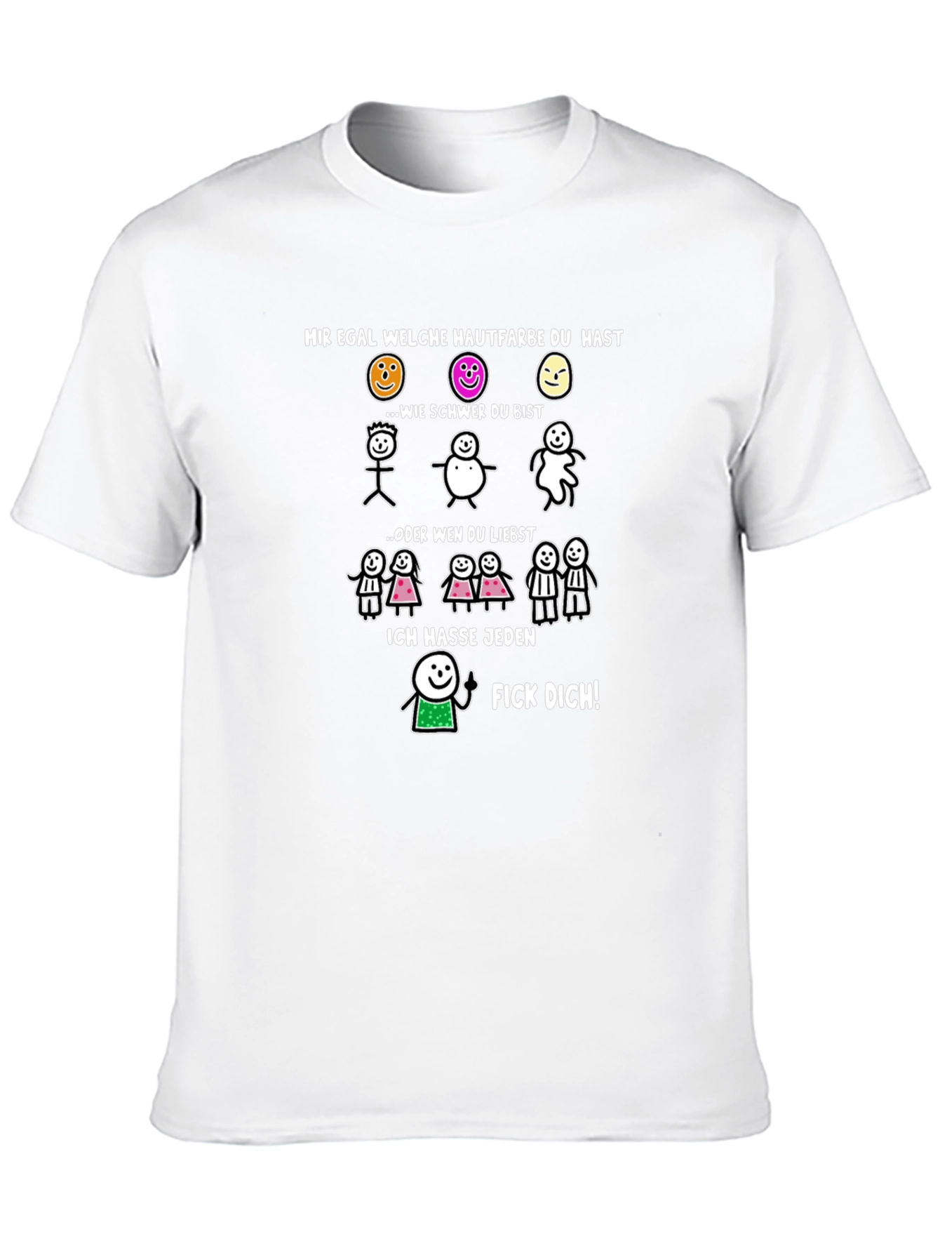 Humorous Graphic T-Shirt - I Hate Everyone